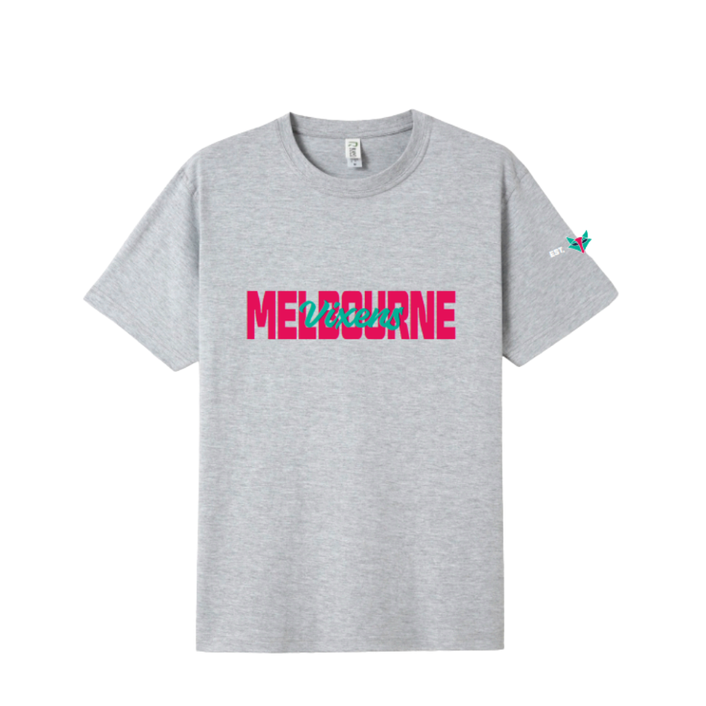 Melbourne Vixens | Travel Cotton SS T-shirt - Grey Marle
