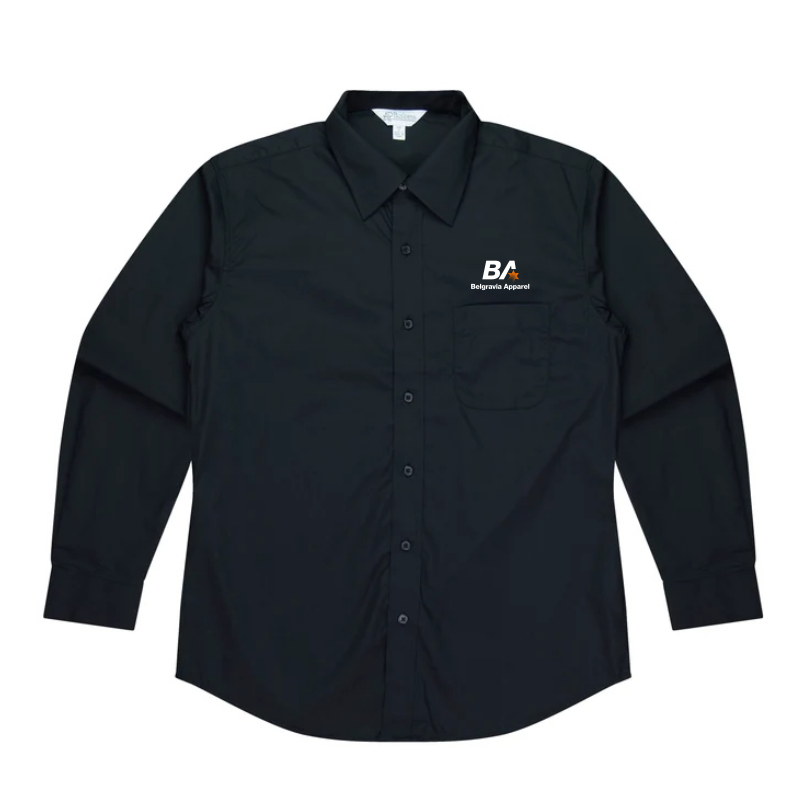 Belgravia Apparel | Sports AU-Belgravia Apparel Staff | Mens Black Long Sleeve Shirt-Belgravia Apparel - Staff