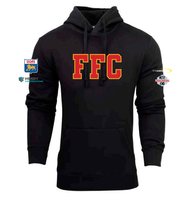 Belgravia Apparel | Sports AU-Fitzroy Lions FC | Fleecy Hoodie - Black-Fitzroy Lions Football Club