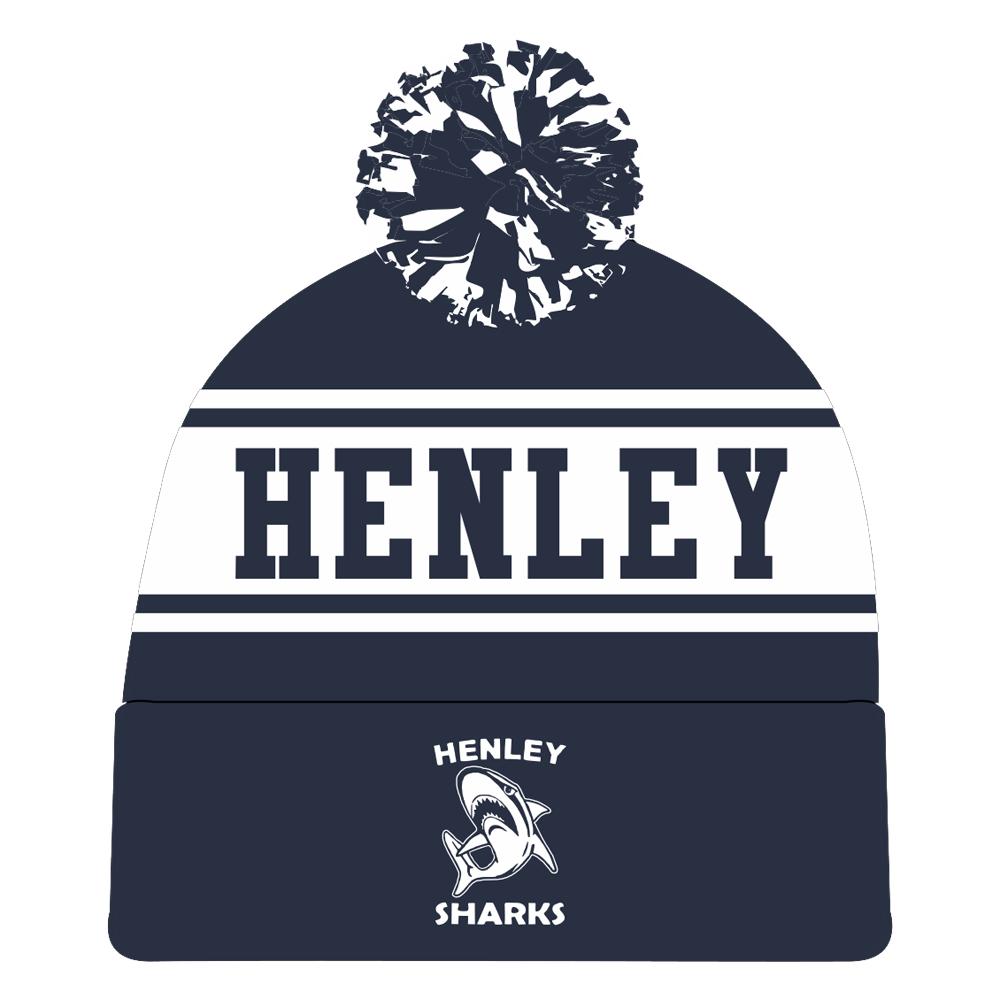 Belgravia Apparel | Sports AU-Henley Sharks FNC | Pom-Pom Beanie - Navy-Henley Football & Netball Club