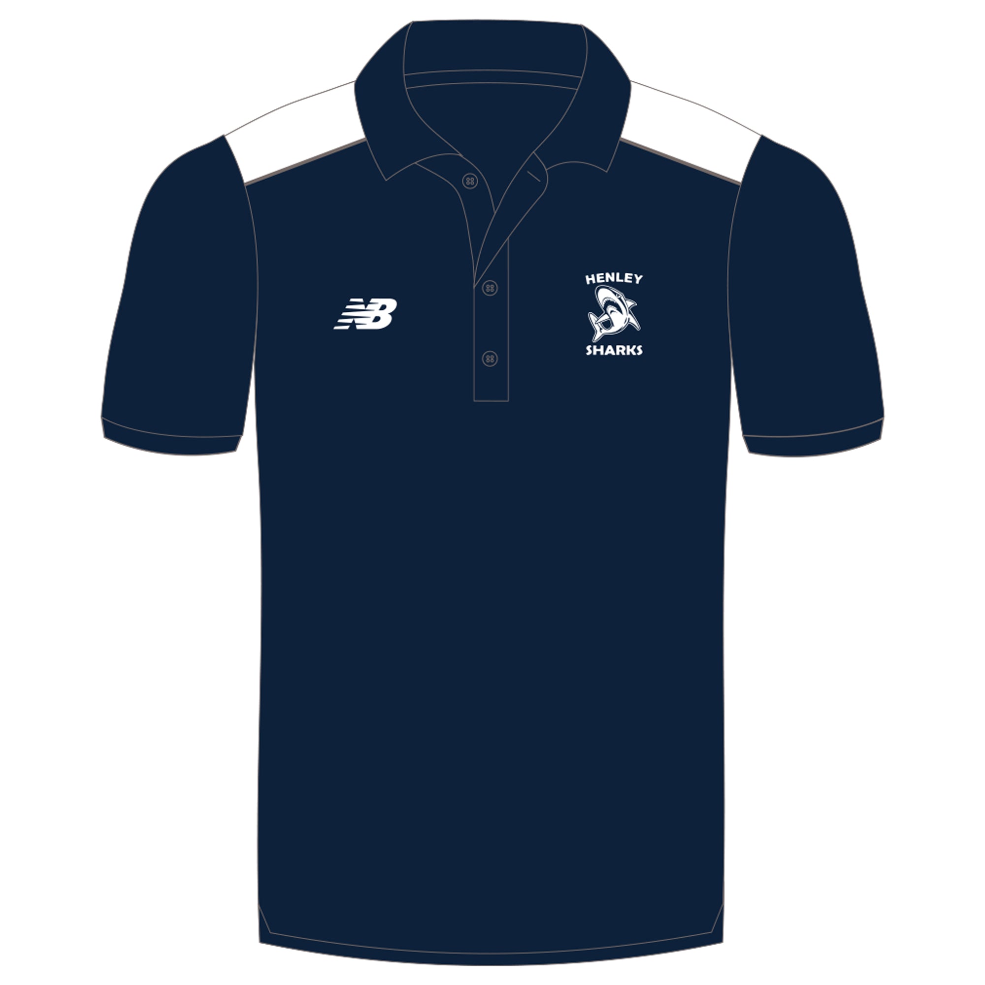 Belgravia Apparel | Sports AU-Henley Sharks FNC | New Balance Polo - Unisex-Henley Football & Netball Club