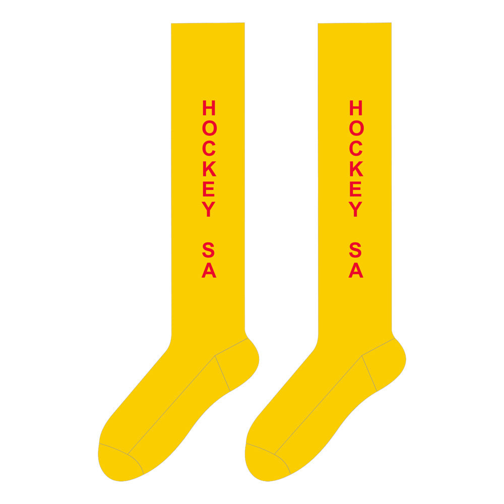 Belgravia Apparel | Sports AU-Hockey SA | PRE-ORDER | Masters Mens Full Length Socks - Yellow-Hockey SA Mens Masters