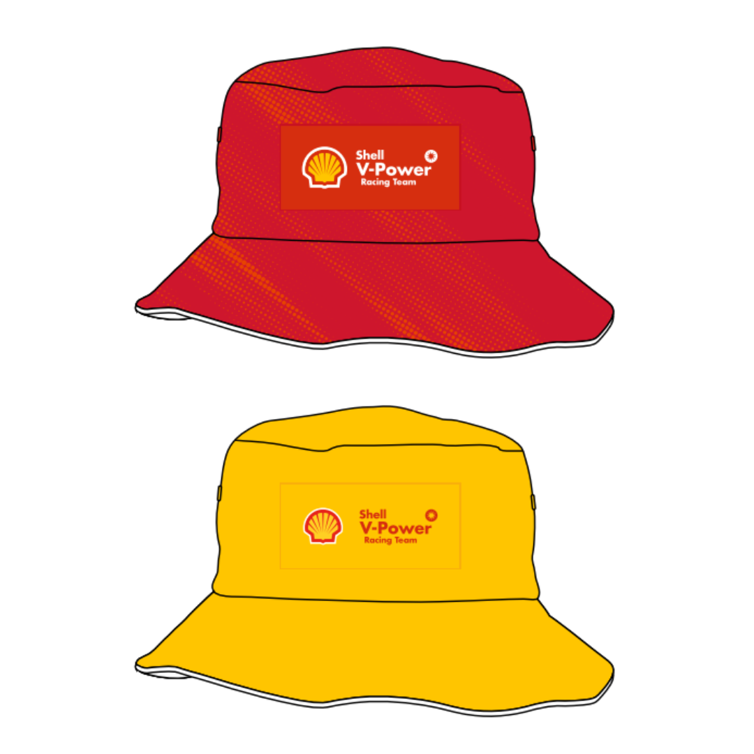 Shell V-Power Racing Team | Reversible Bucket Hat - Red & Yellow (Kids)