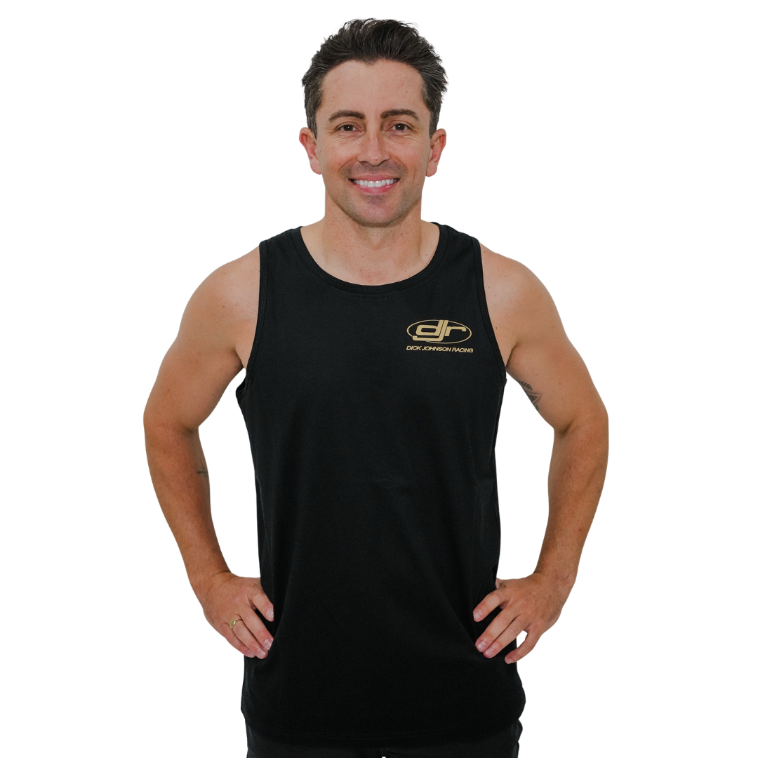 Dick Johnson Racing | Unisex Cotton Singlet- Black & Gold