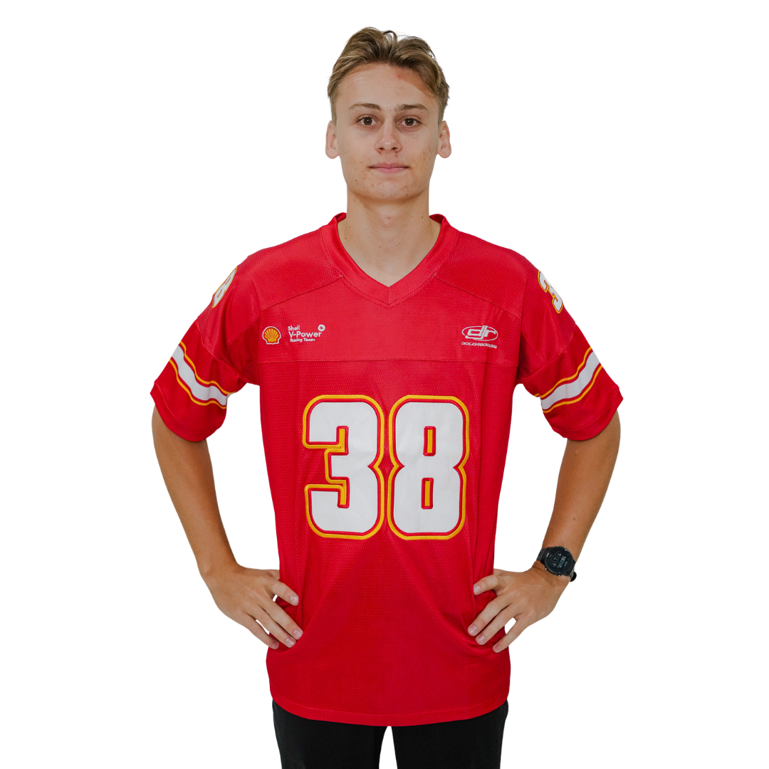 Shell V-Power Racing Team | Unisex Gridiron RED Jersey - Gray (#38)