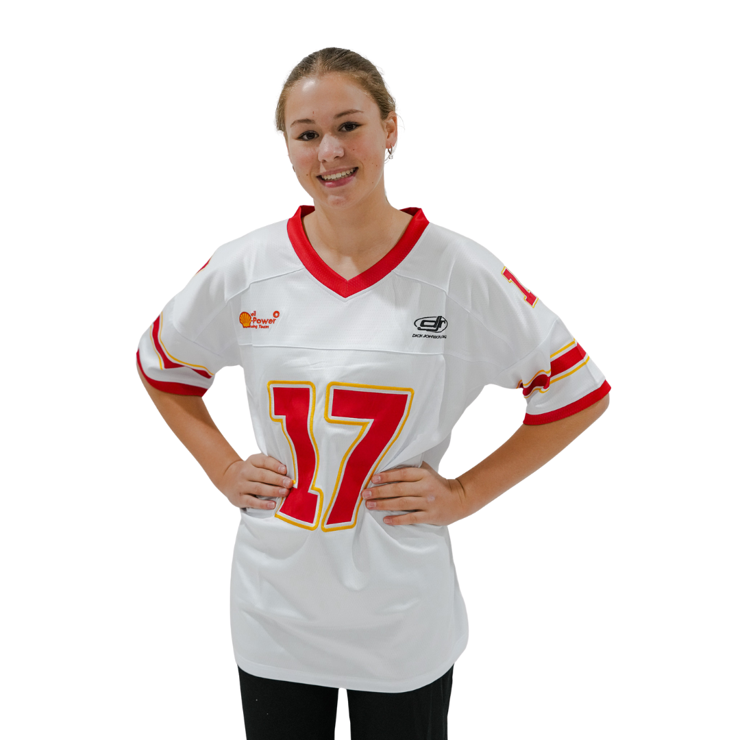 Shell V-Power Racing Team | Unisex Gridiron WHITE Jersey - Johnson