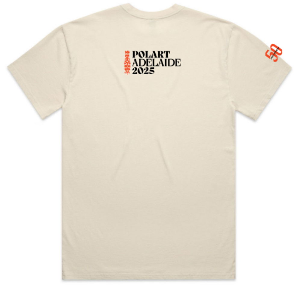 Polart Festival | PRE-ORDER | Unisex & Youth Faded Ecru Tee - Mascot