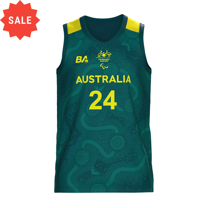 Paralympics Australia Wheelchair Basketball Jersey Green Belgravia Apparel Sports AU