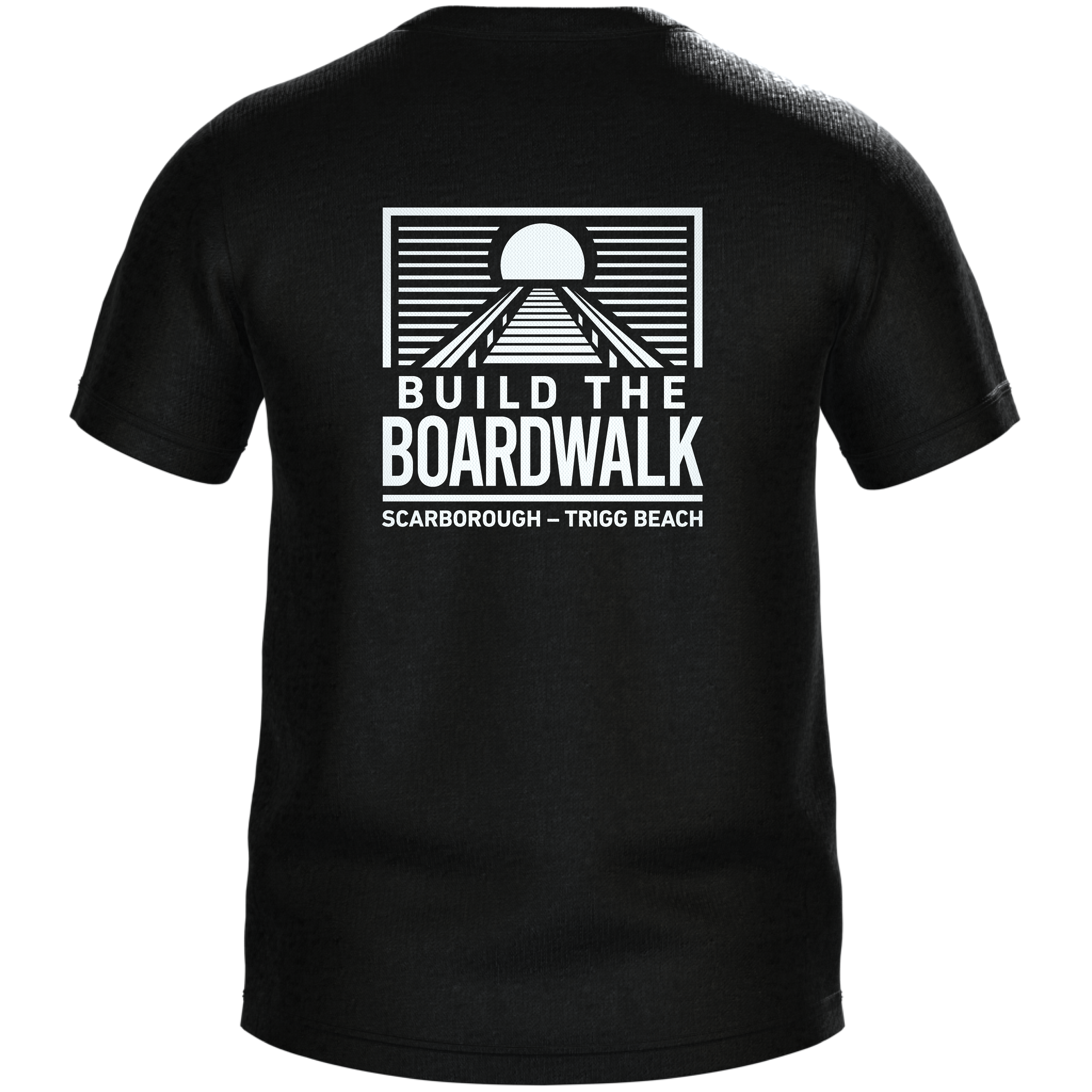Build the Boardwalk | PRE-ORDER | Classic Tee with Dual BTB Print - Black & White