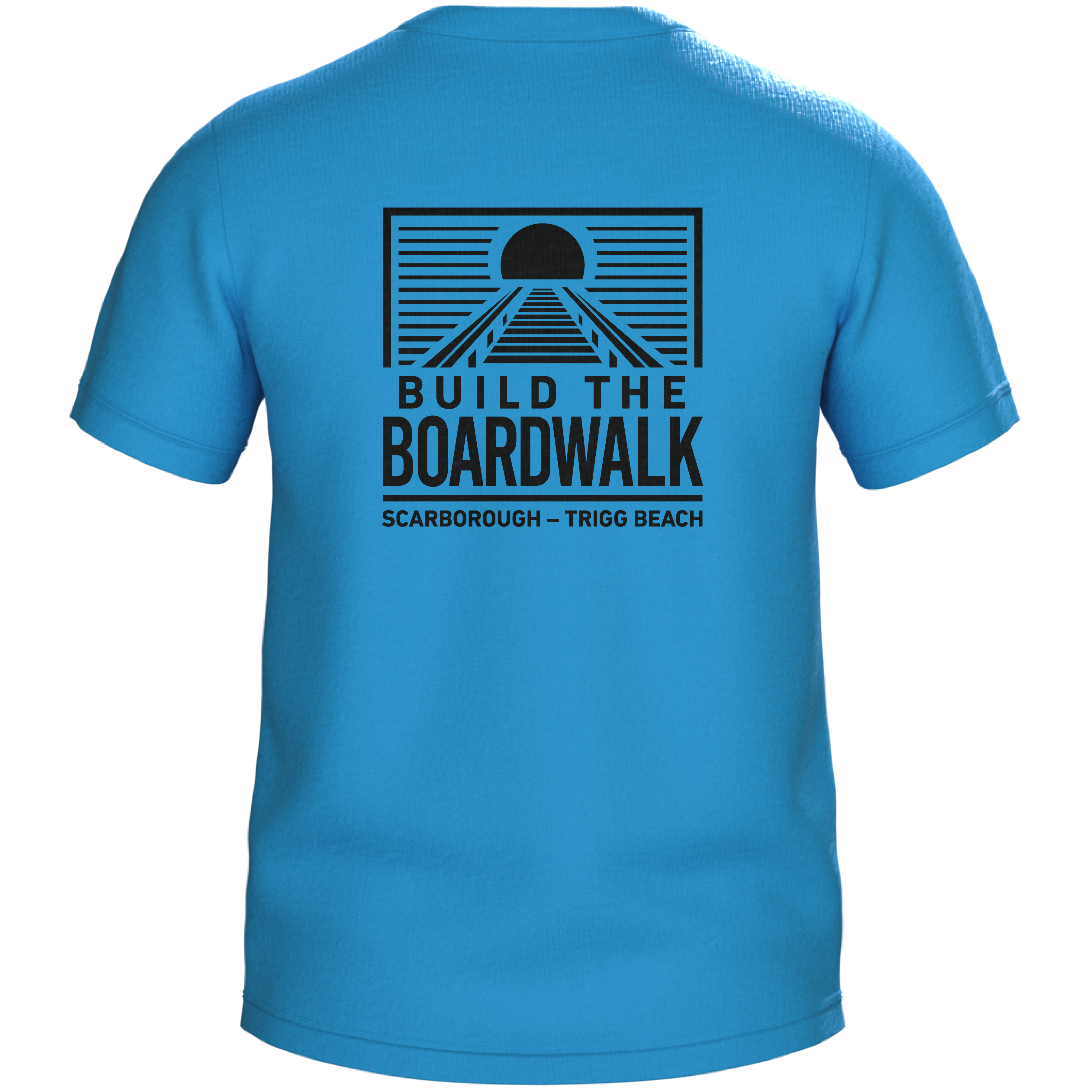 Build the Boardwalk | PRE-ORDER | Classic Tee with Dual BTB Print - Black & Ocean