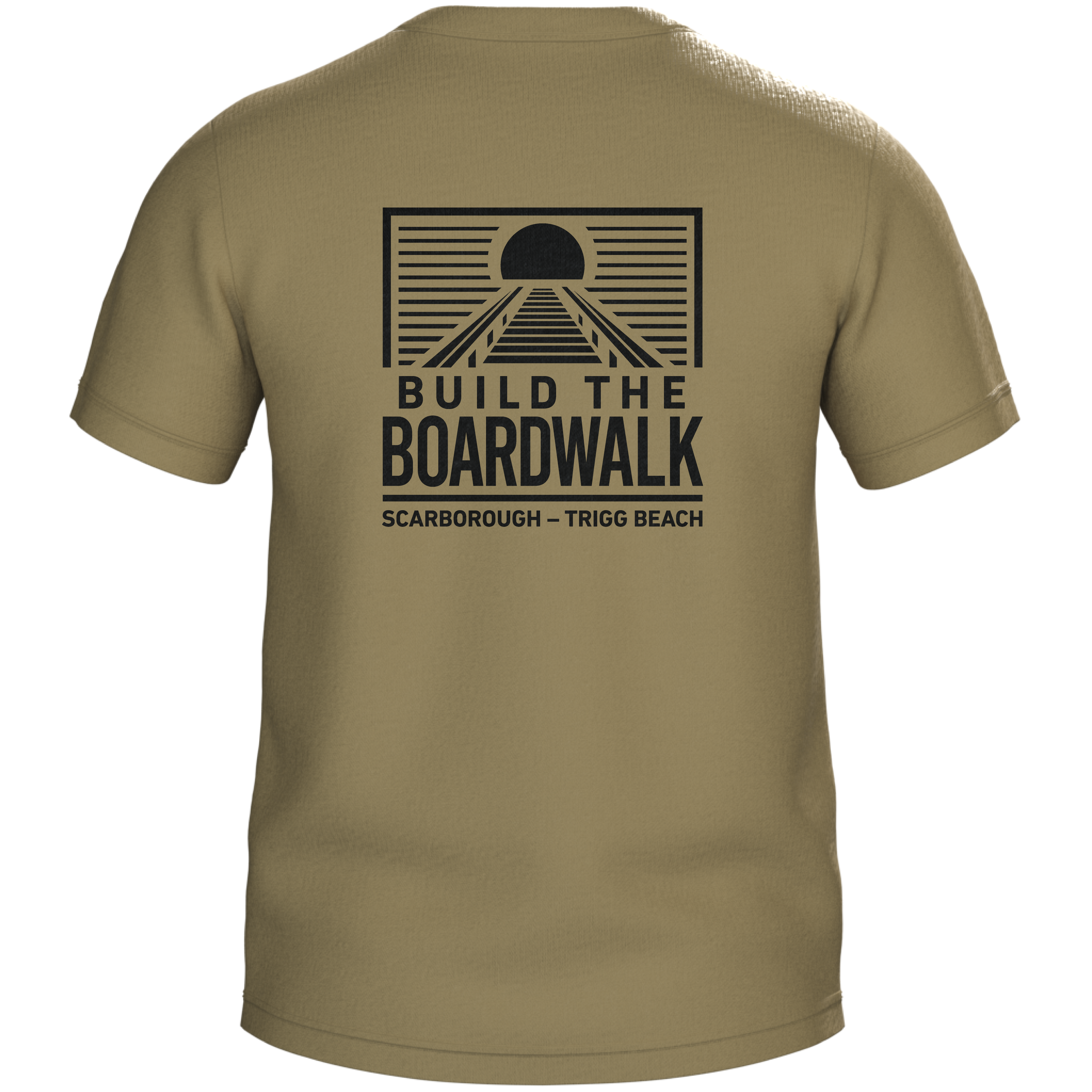 Build the Boardwalk | PRE-ORDER | Classic Tee with Dual BTB Print - Black & Sand