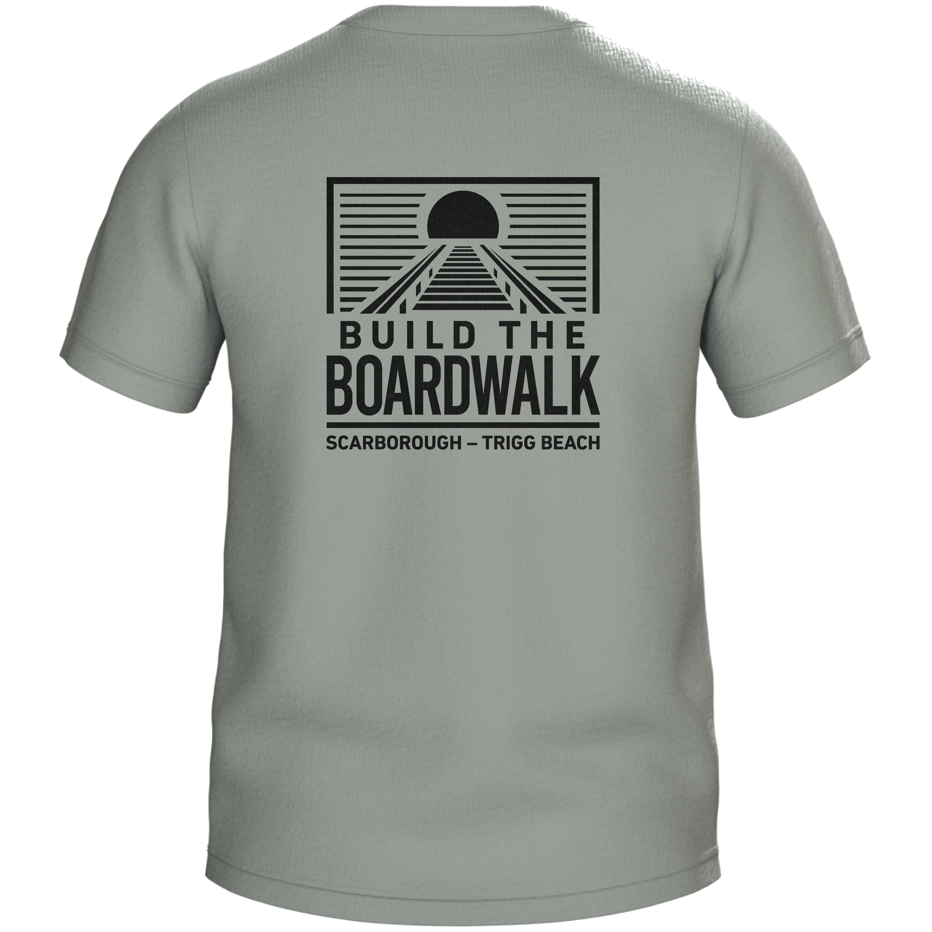 Build the Boardwalk | PRE-ORDER | Classic Tee with Dual BTB Print - Black & Storm
