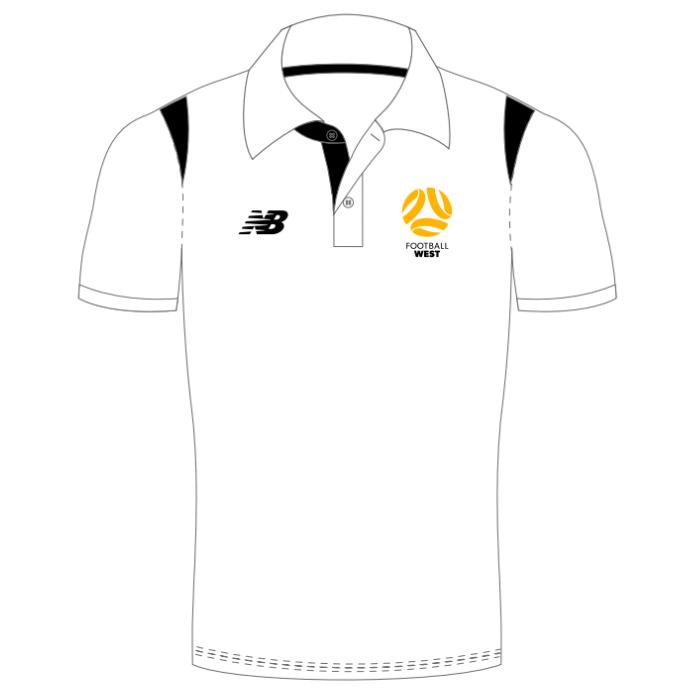 FW | STAFF | New Balance Polo White - Womens