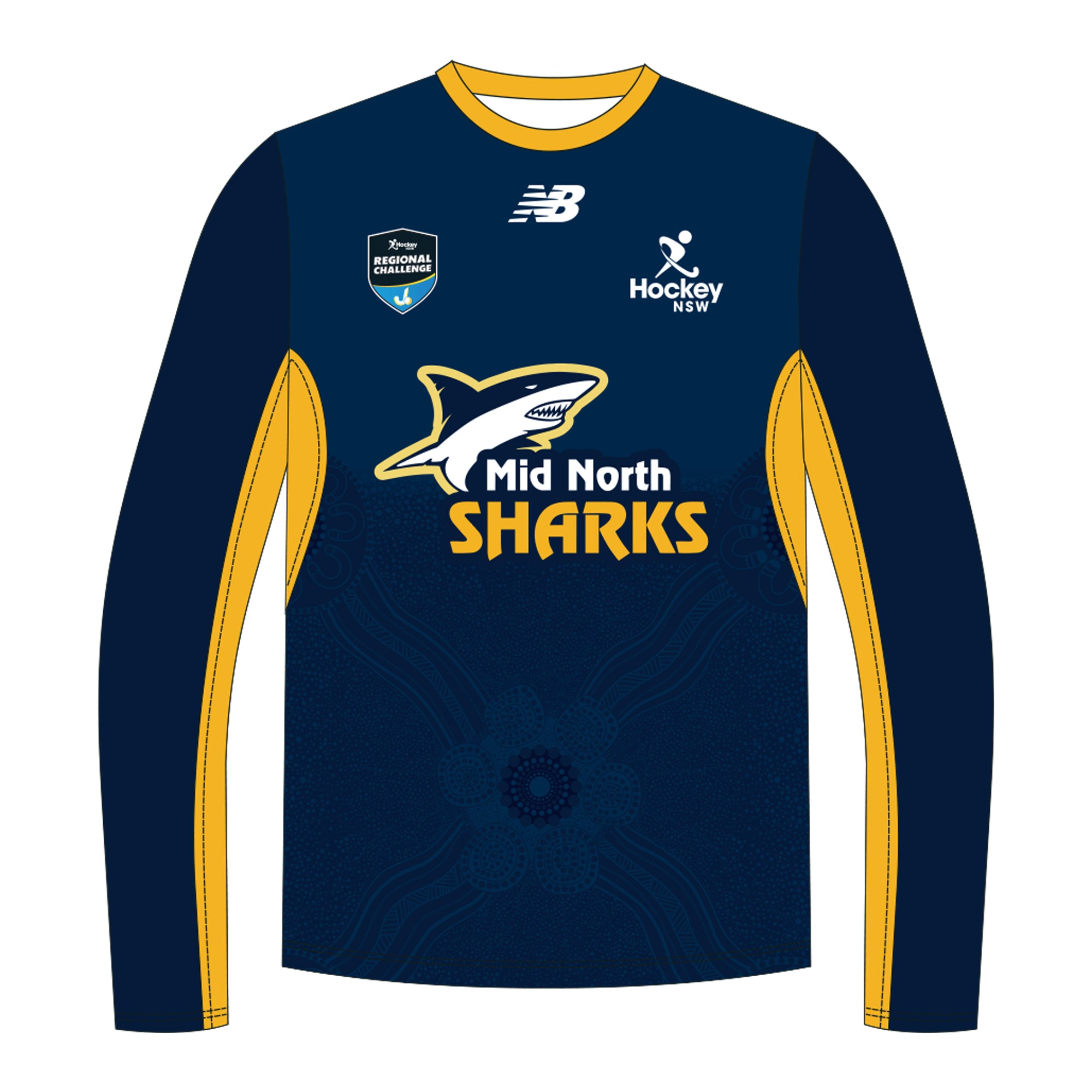 Hockey NSW COD | Mid North Sharks | Long Sleeve T-Shirt - Unisex