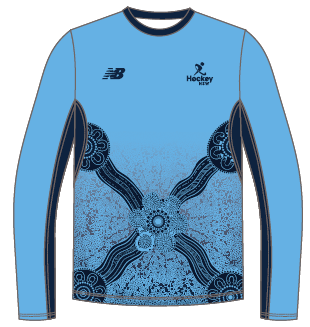 Hockey NSW - U18s | PRE-ORDER | New Balance Long Sleeve Playing T-Shirt Sky - Unisex