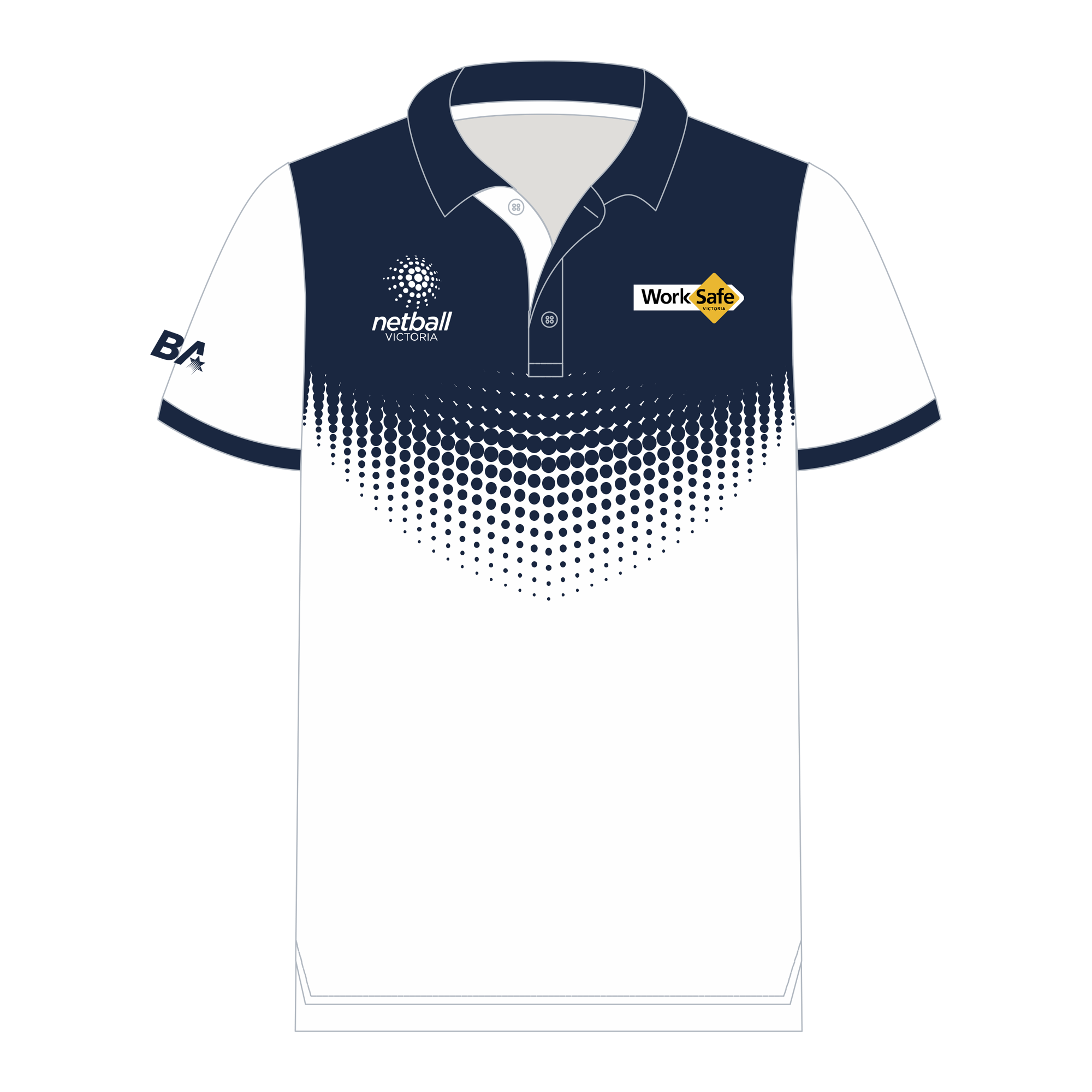 Netball Victoria | Umpires | Short Sleeve Polo - Mens - Worksafe UIF