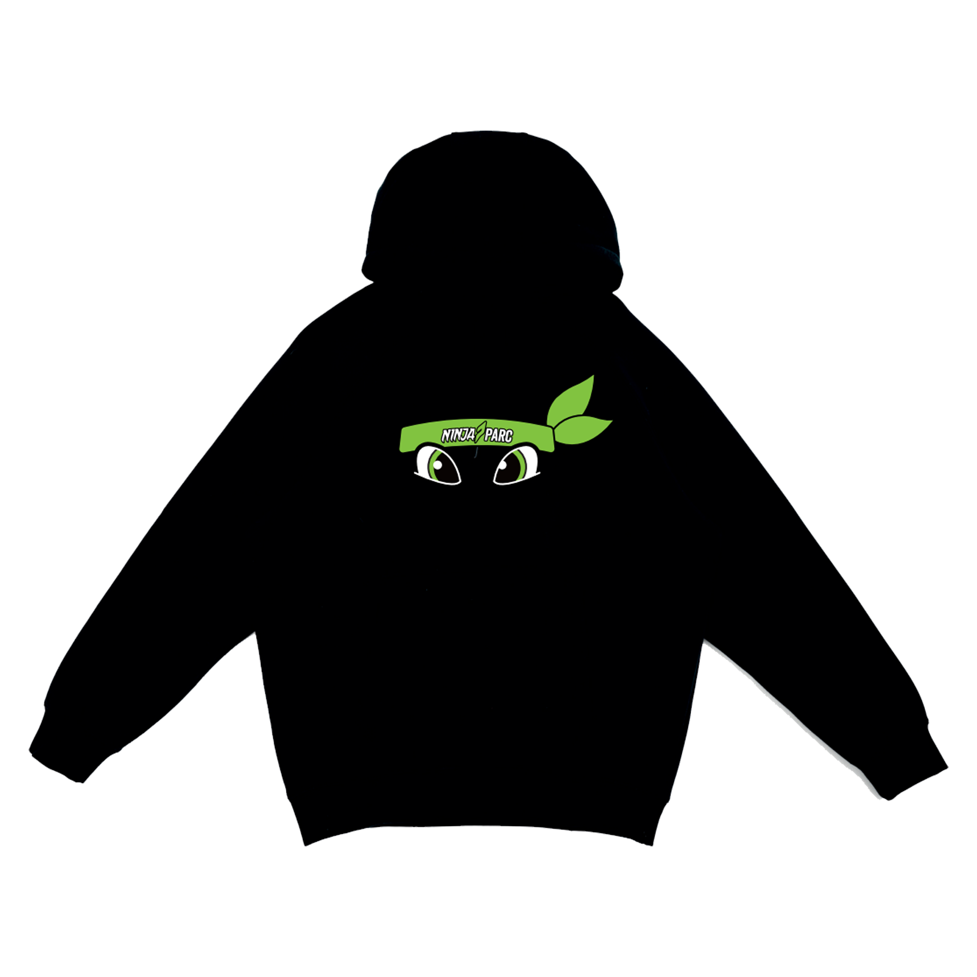 Ninja Parc | PRE-ORDER | Kangaroo Pocket Hoodie - Black Green Headband
