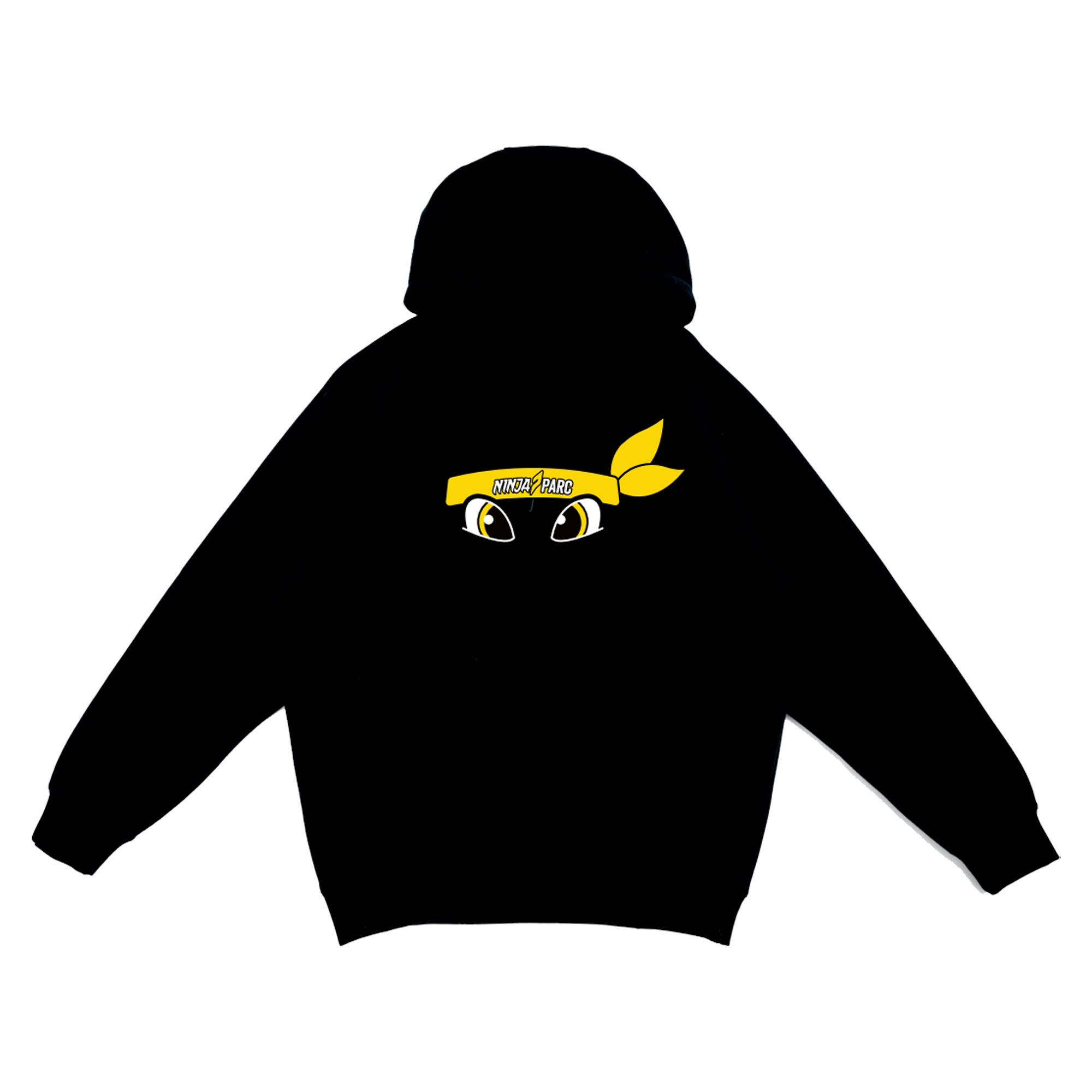Ninja Parc | PRE-ORDER | Kangaroo Pocket Hoodie - Black Yellow Headband