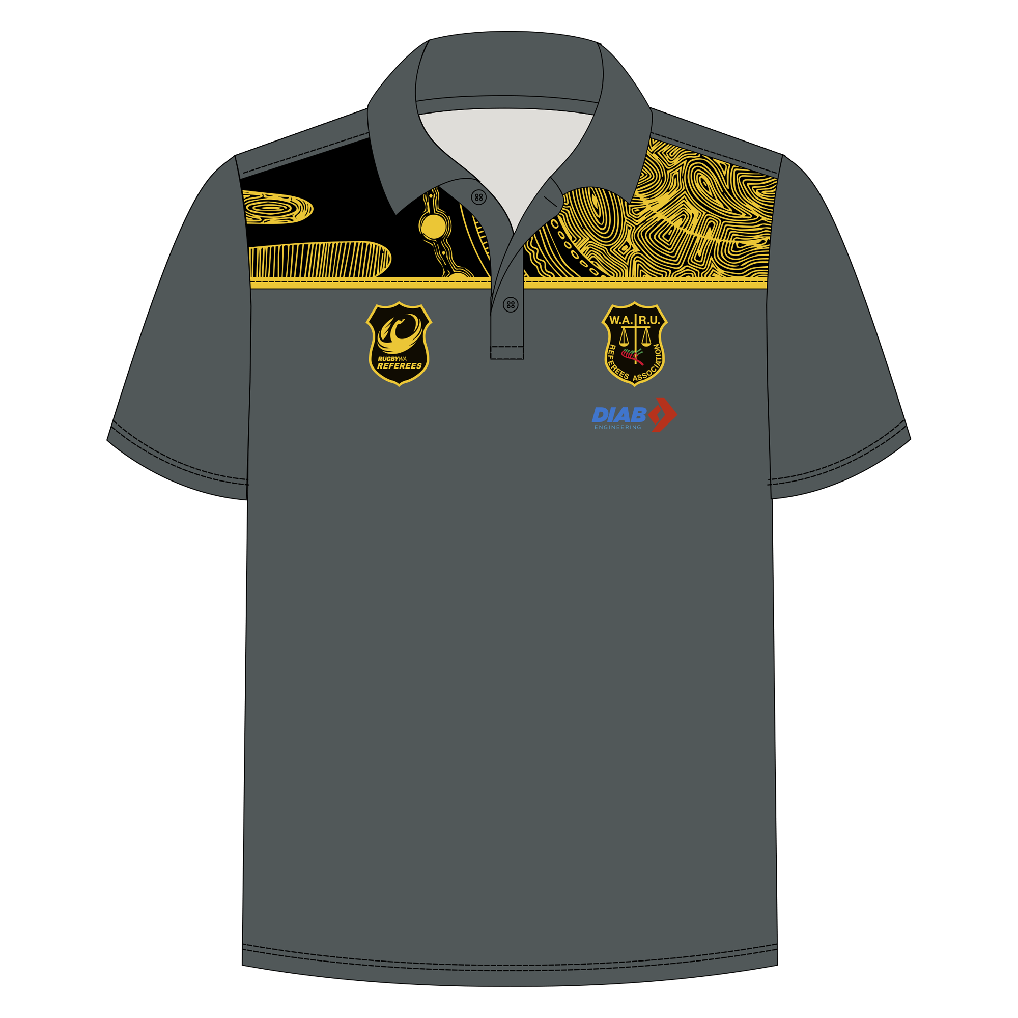 WA Rugby Union Referees | PRE-ORDER | NB Referee Rugby Polo - Unisex