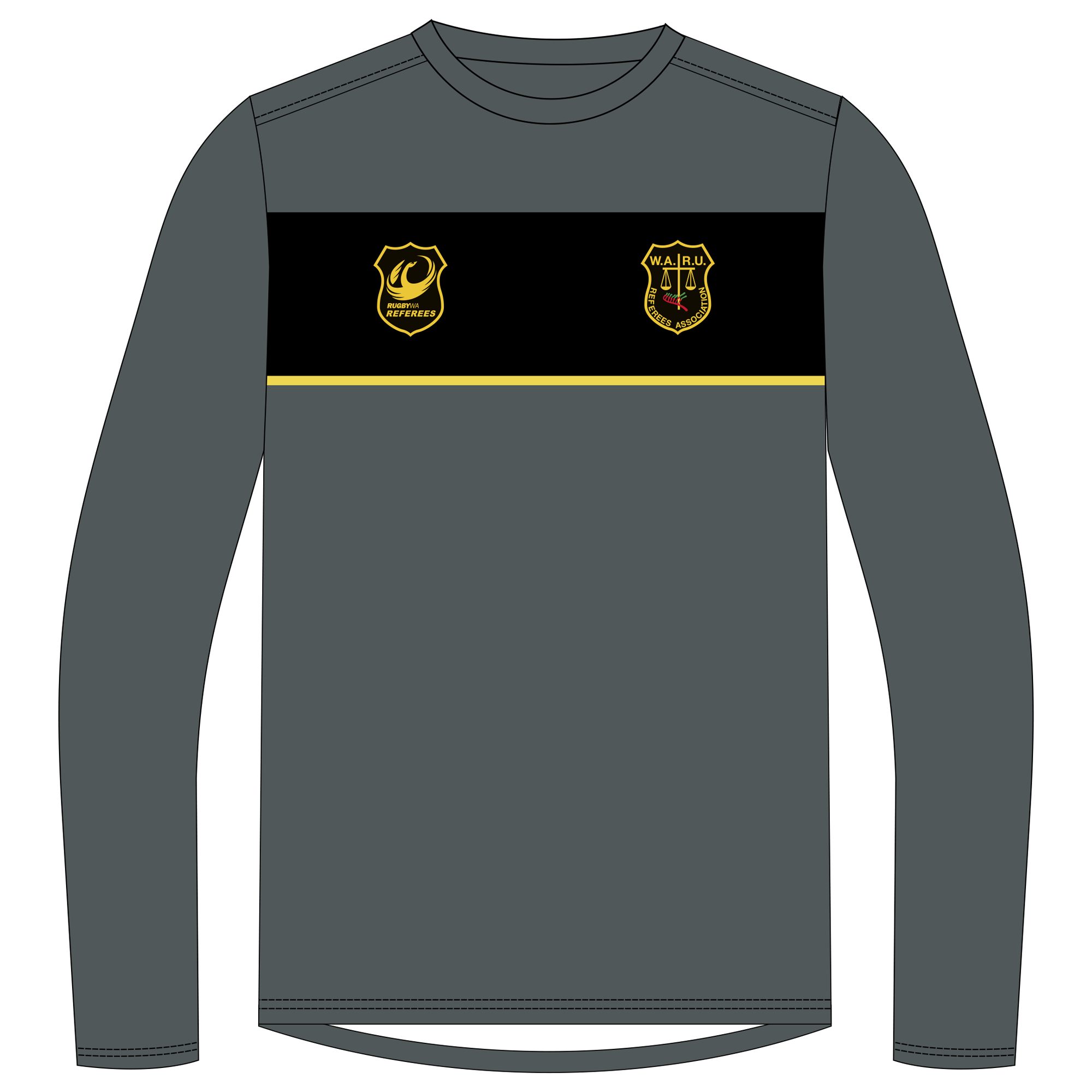 WA Rugby Union Referees | PRE-ORDER | NB Referee Rugby LS Tee - Unisex