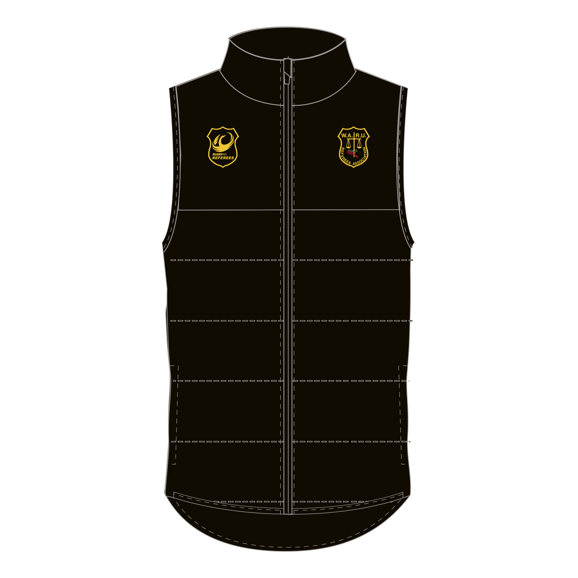 WA Rugby Union Referees | PRE-ORDER | NB Referee Rugby Puffer Vest - Unisex