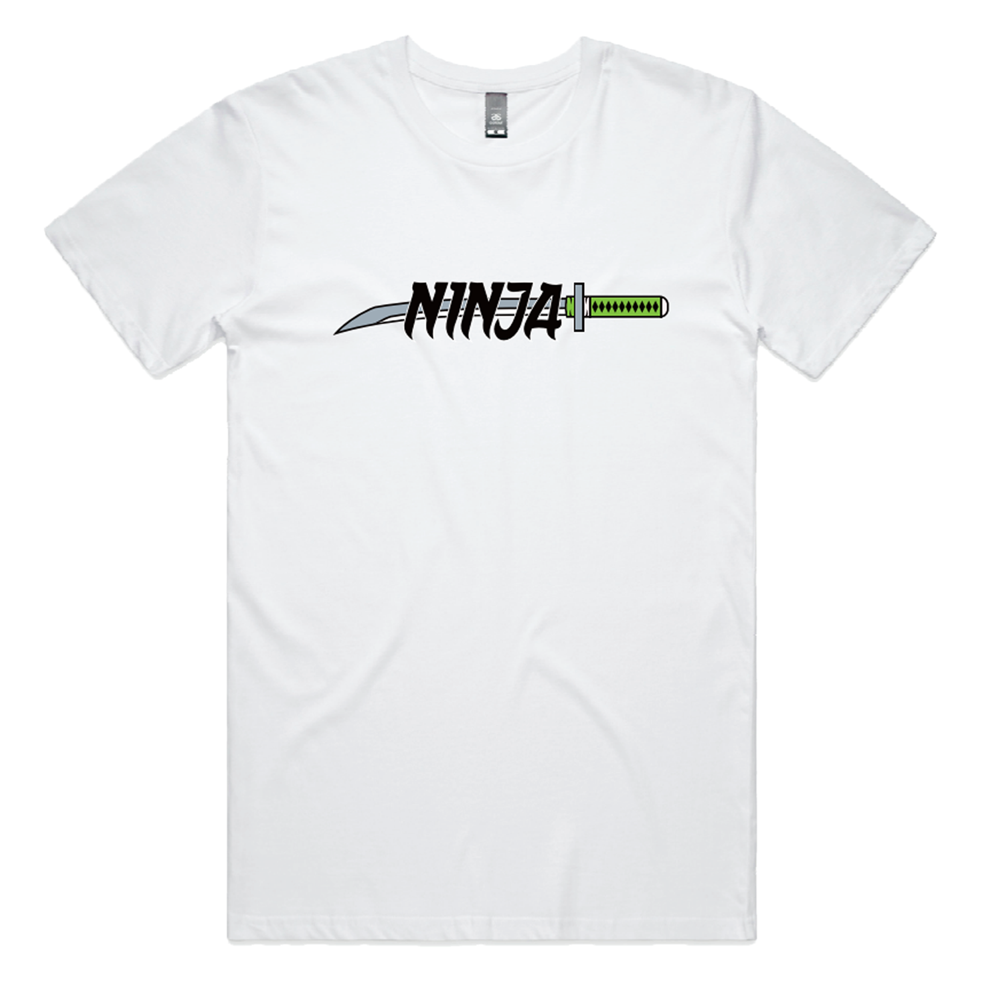Ninja Parc | PRE-ORDER | Staple Tee - White Green Katana