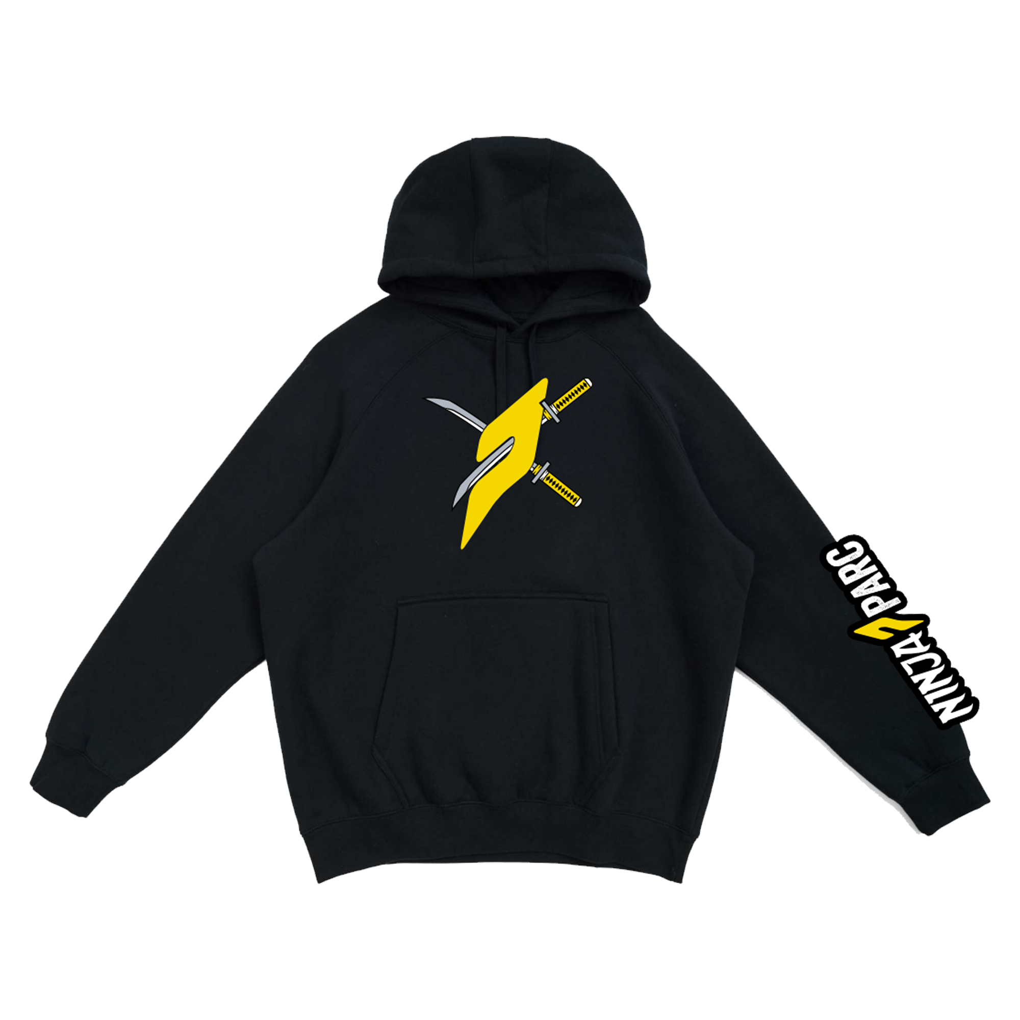 Ninja Parc | PRE-ORDER | Kangaroo Pocket Hoodie - Black Yellow Star