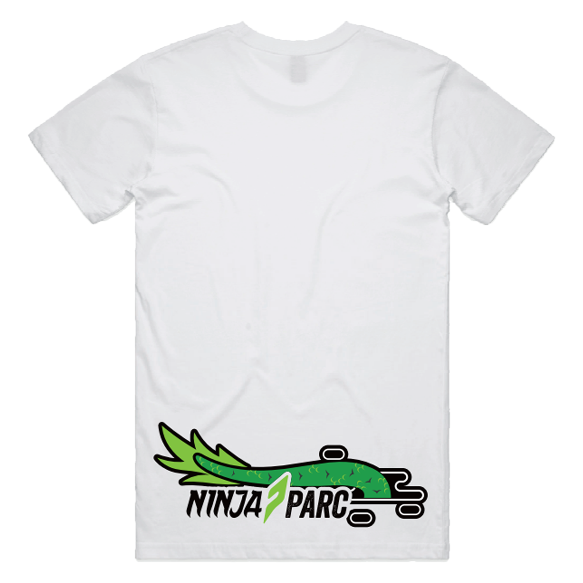 Ninja Parc | PRE-ORDER | Staple Tee - White Green Dragon