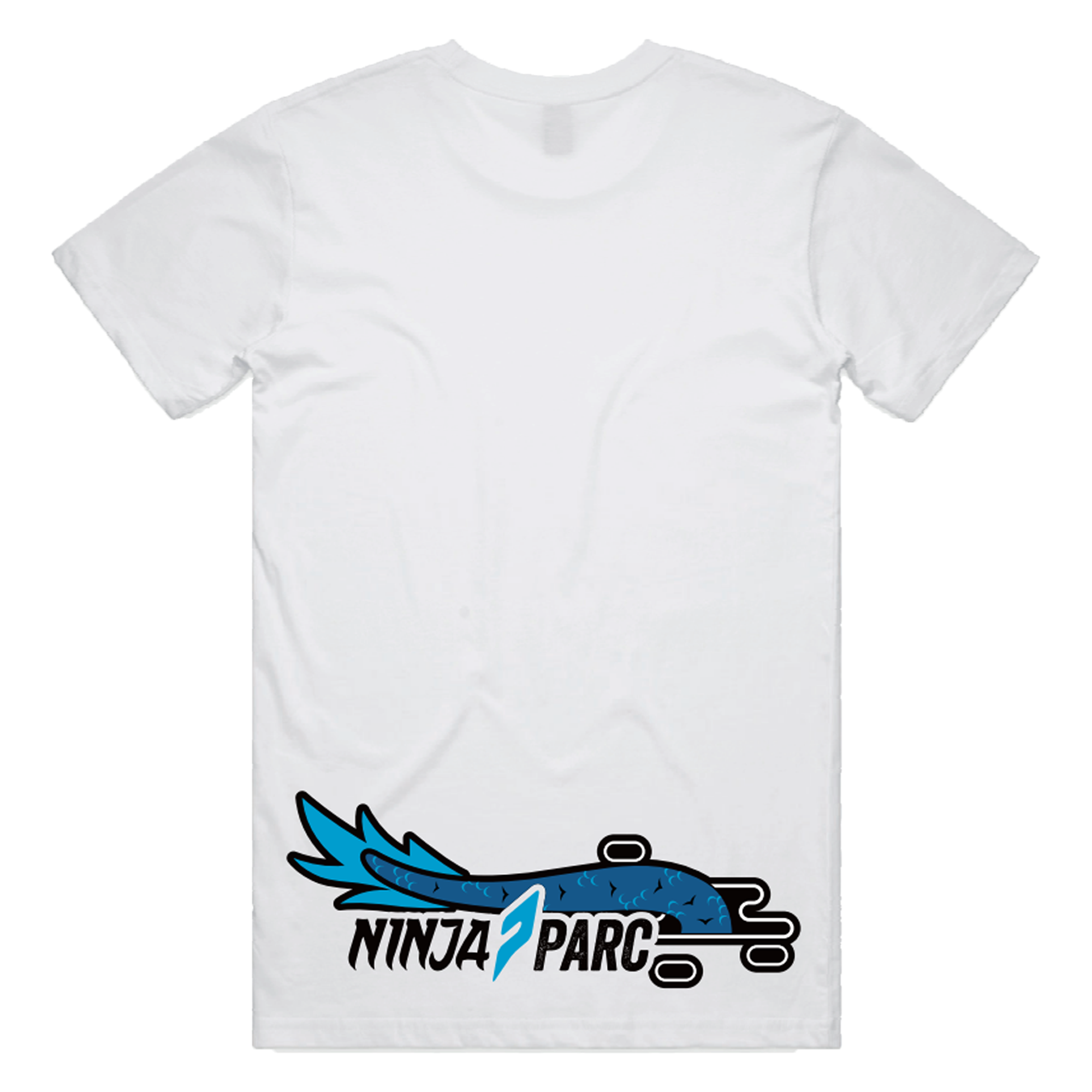 Ninja Parc | PRE-ORDER | Staple Tee - White Blue Dragon