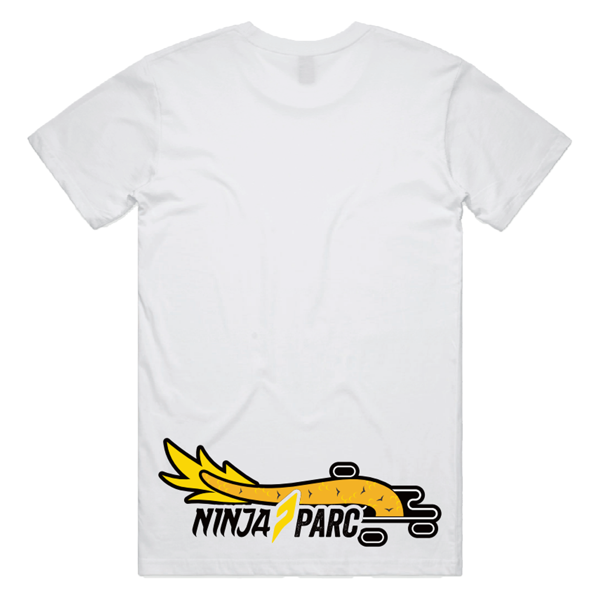 Ninja Parc | PRE-ORDER | Staple Tee - White Yellow Dragon