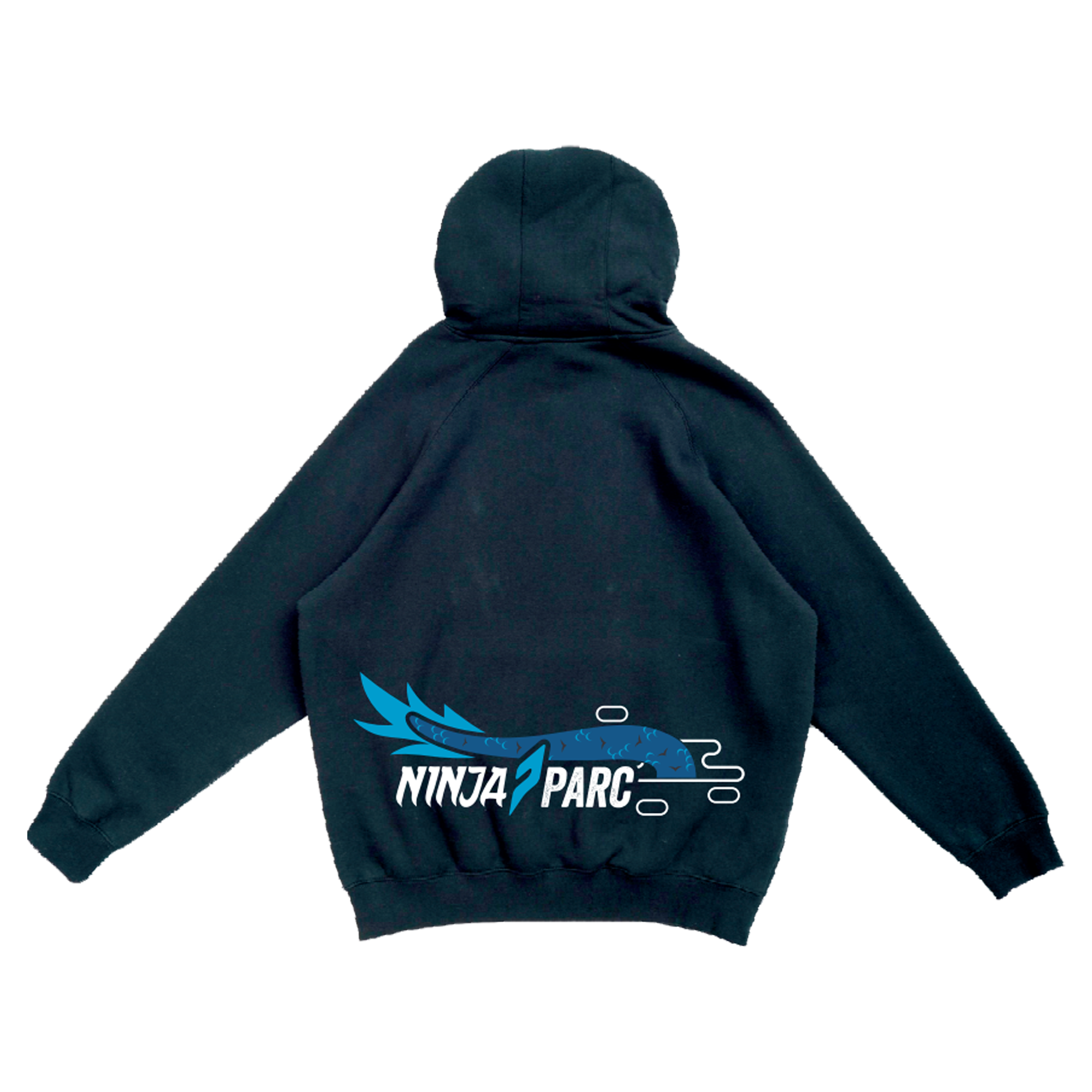 Ninja Parc | PRE-ORDER | Kangaroo Pocket Hoodie - Black Blue Dragon