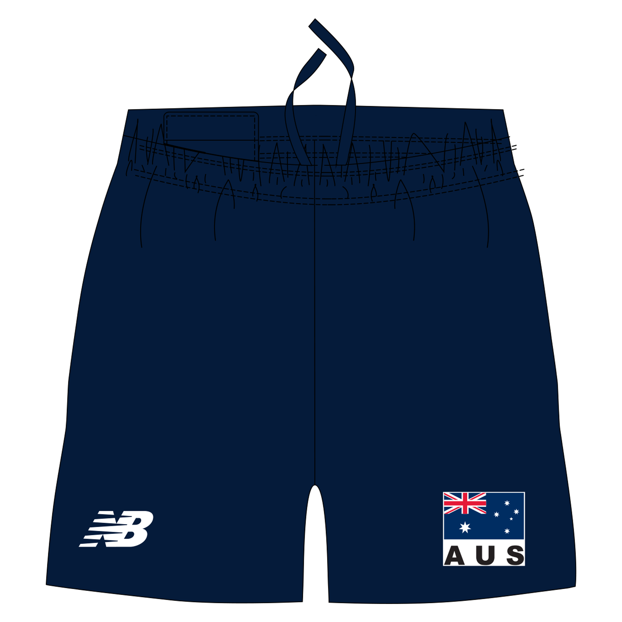 Volleyball Australia | NB Unisex Travel Shorts - Navy