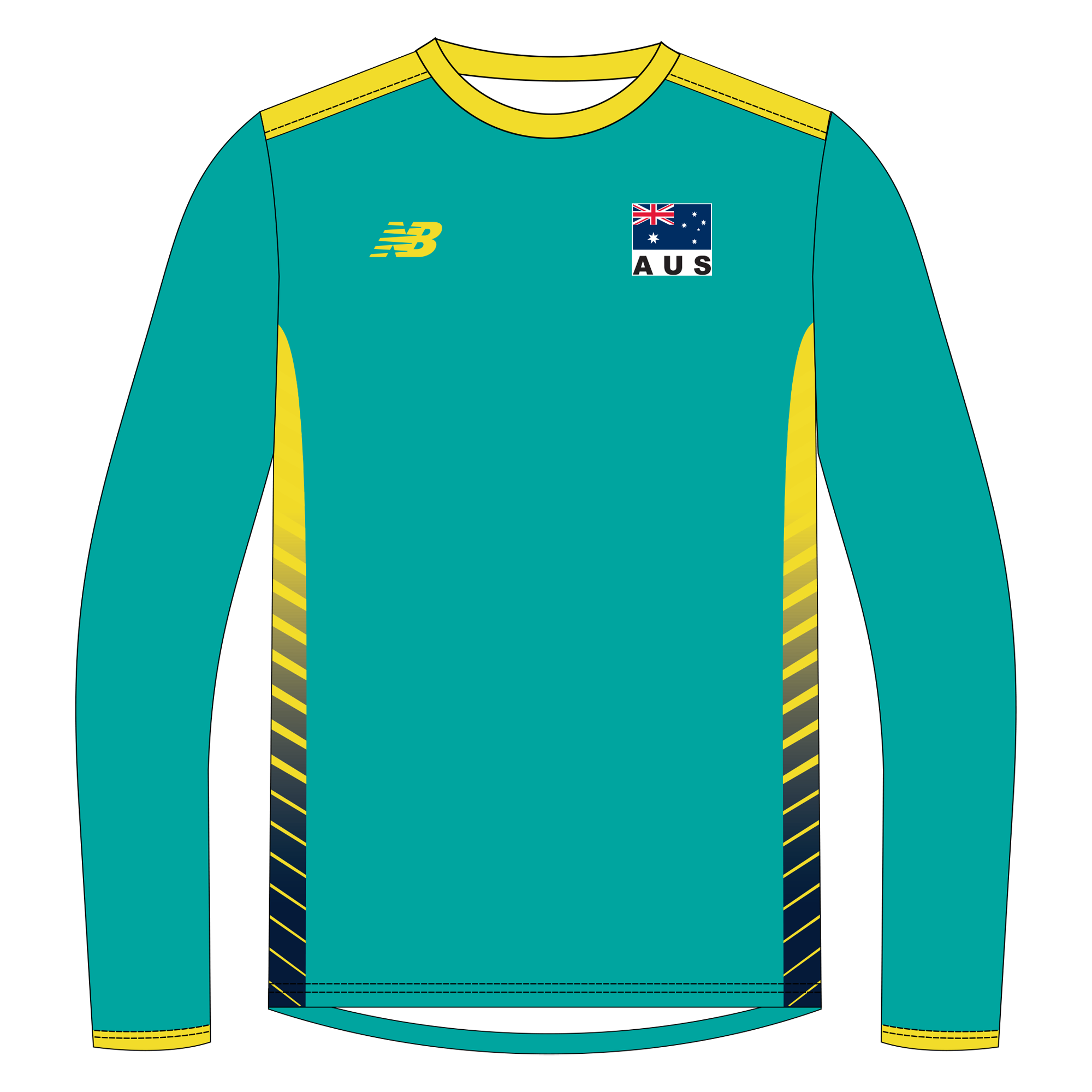 Volleyball Australia | NB Unisex LS Tee - Teal
