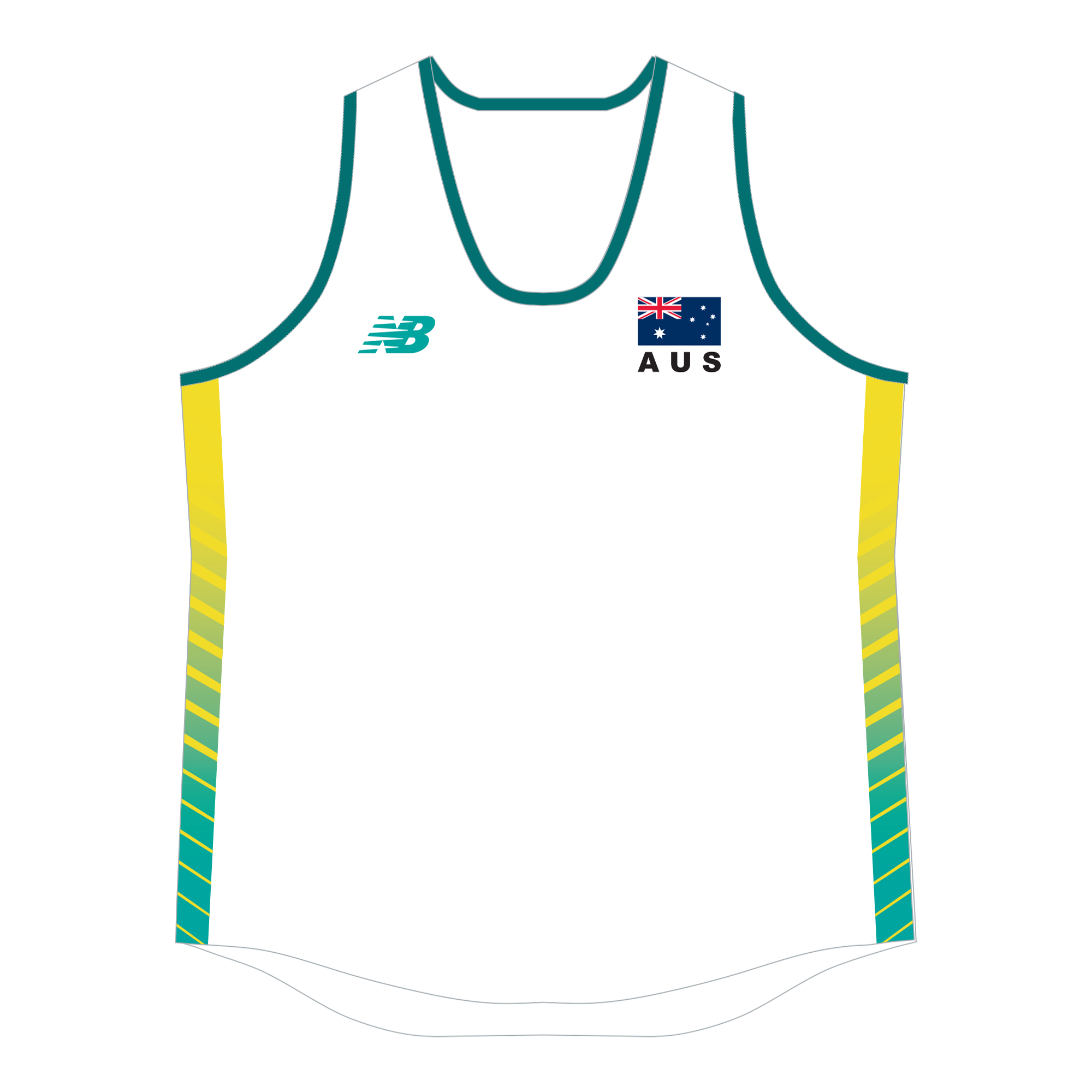 Volleyball Australia | NB Womens Elite Singlet - White