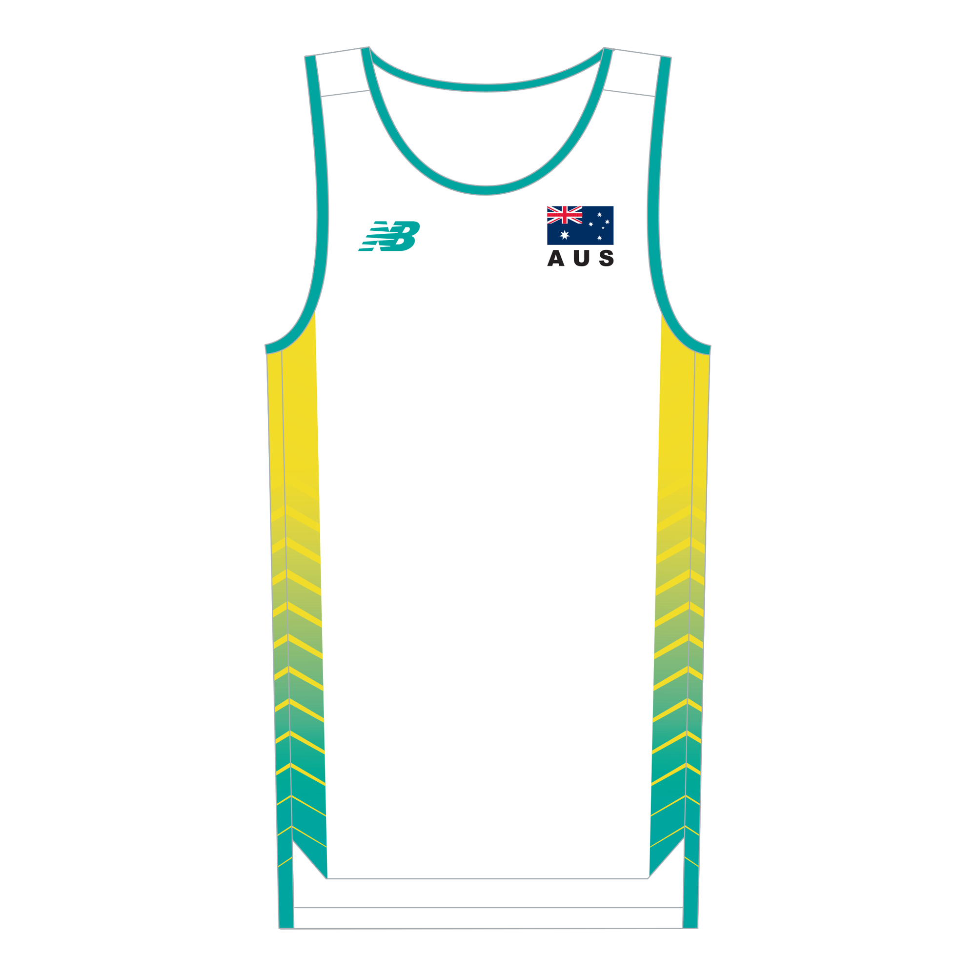Volleyball Australia | NB Unisex Elite Singlet - White