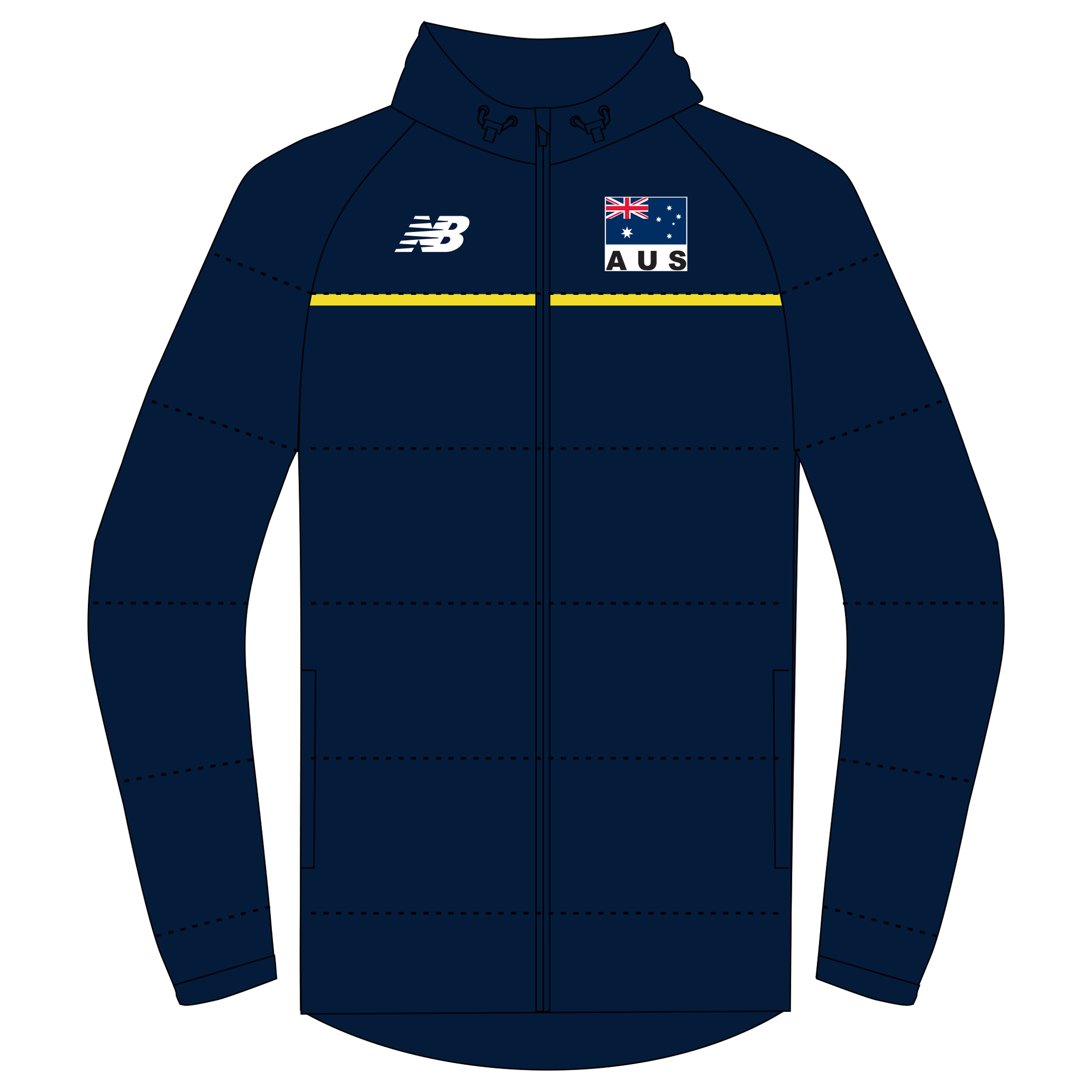 Volleyball Australia | NB Unisex Hooded Puffer Jacket