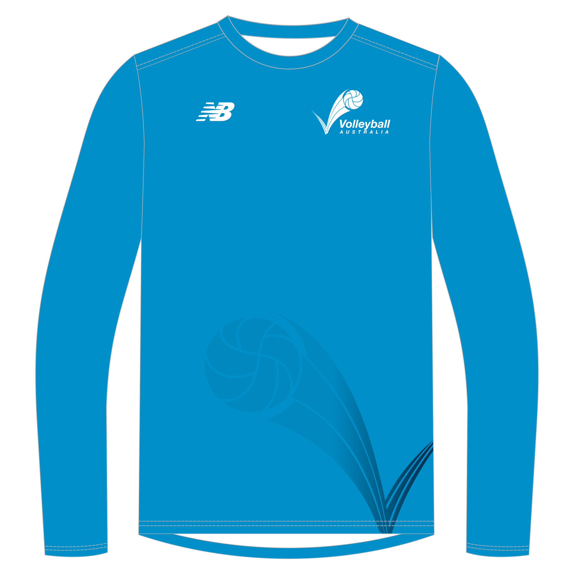 Volleyball Australia | NDP | Coaches NB Womens Training Tee LS - Blue