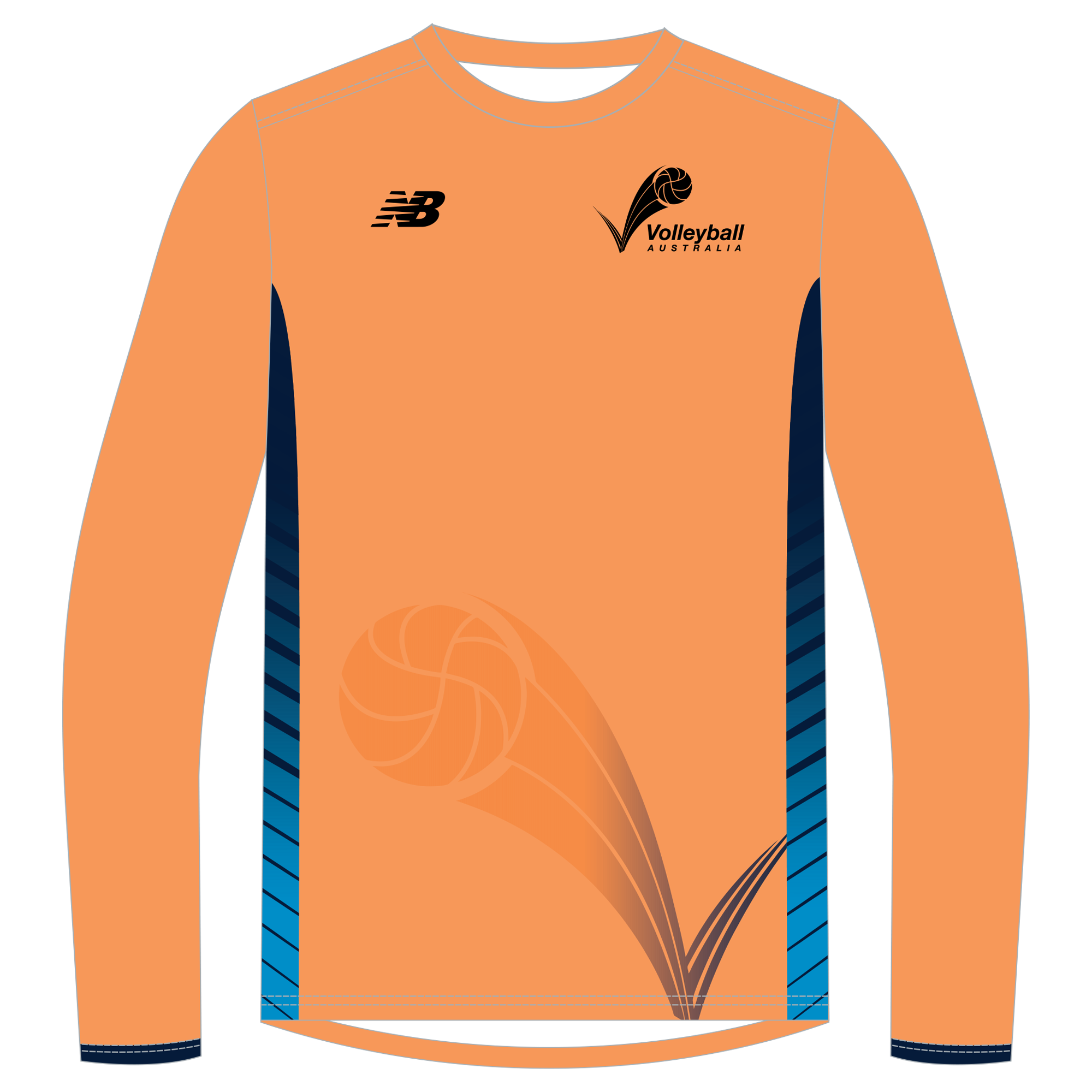 Volleyball Australia | NDP | NB Unisex Training Tee LS - Orange