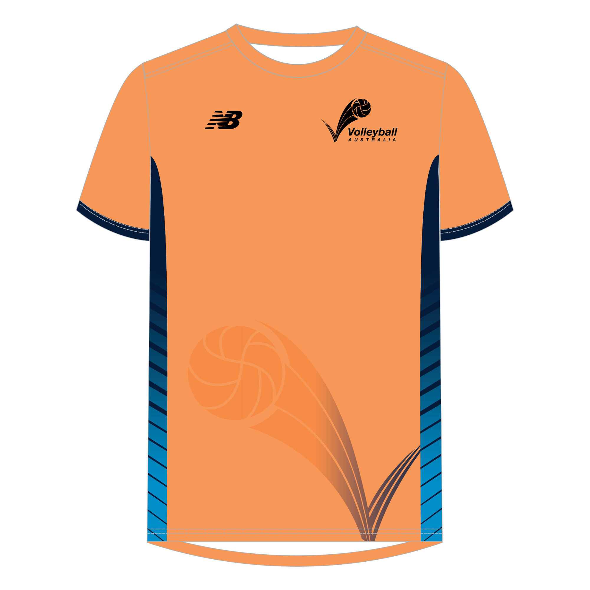 Volleyball Australia | NDP | NB Womens Training Tee - Orange