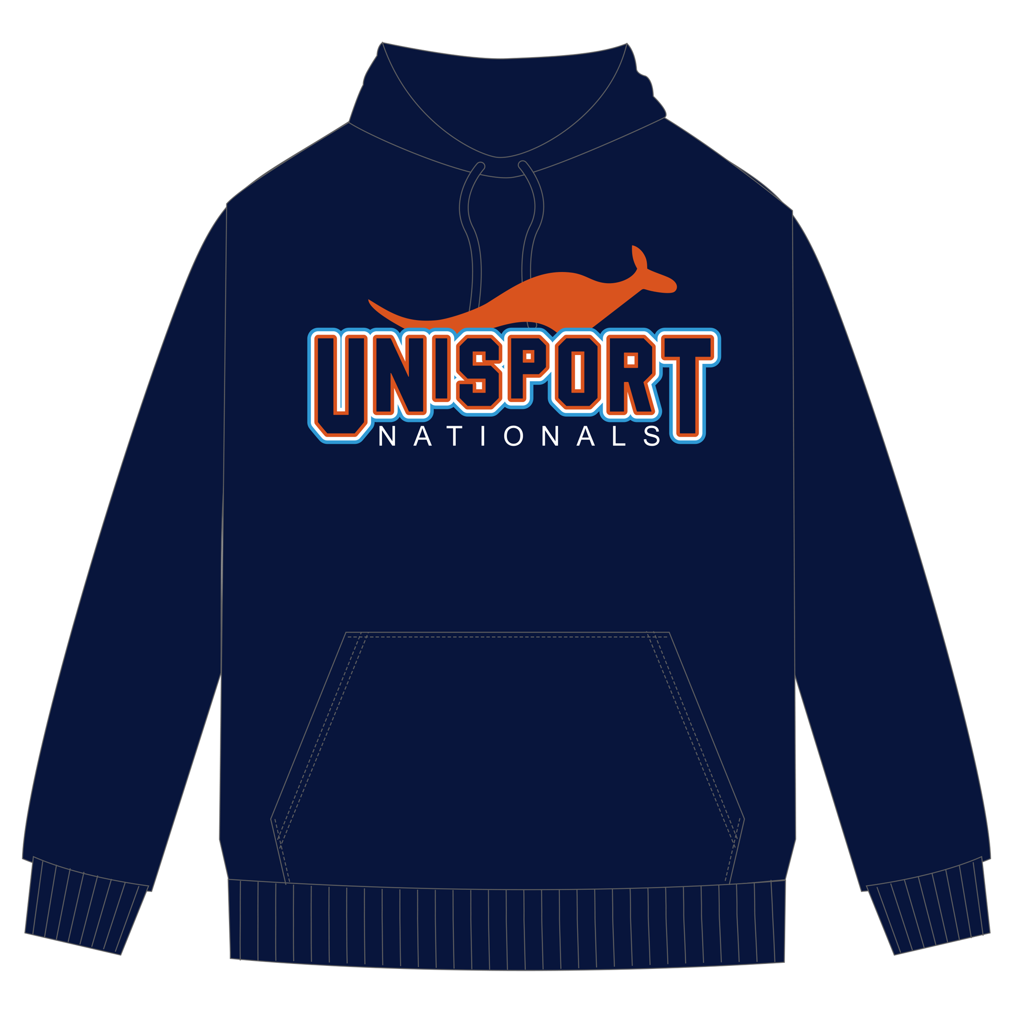 UniSport Nationals | Kangaroo Pocket Hoodie - Navy