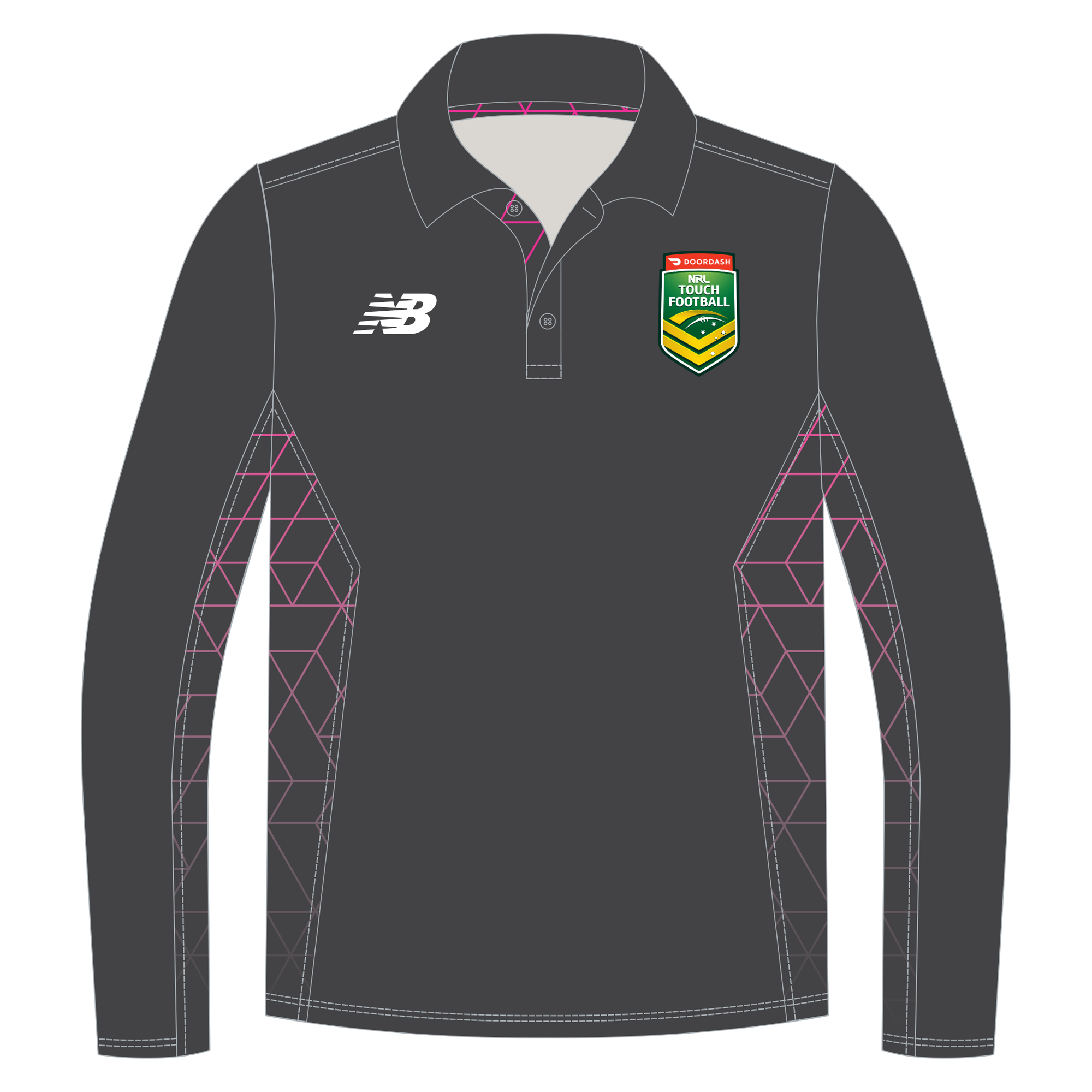 Touch Football Australia | Referee Off Field LS Polo - Unisex