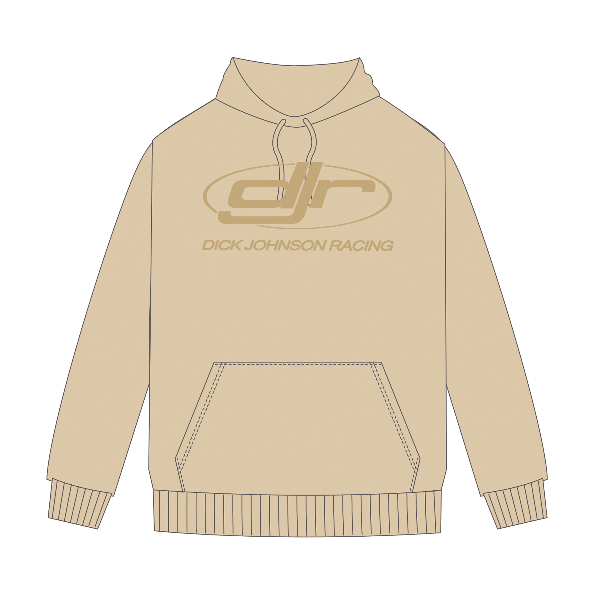 Dick Johnson Racing | Lifestyle Hoodie - Stone - Unisex