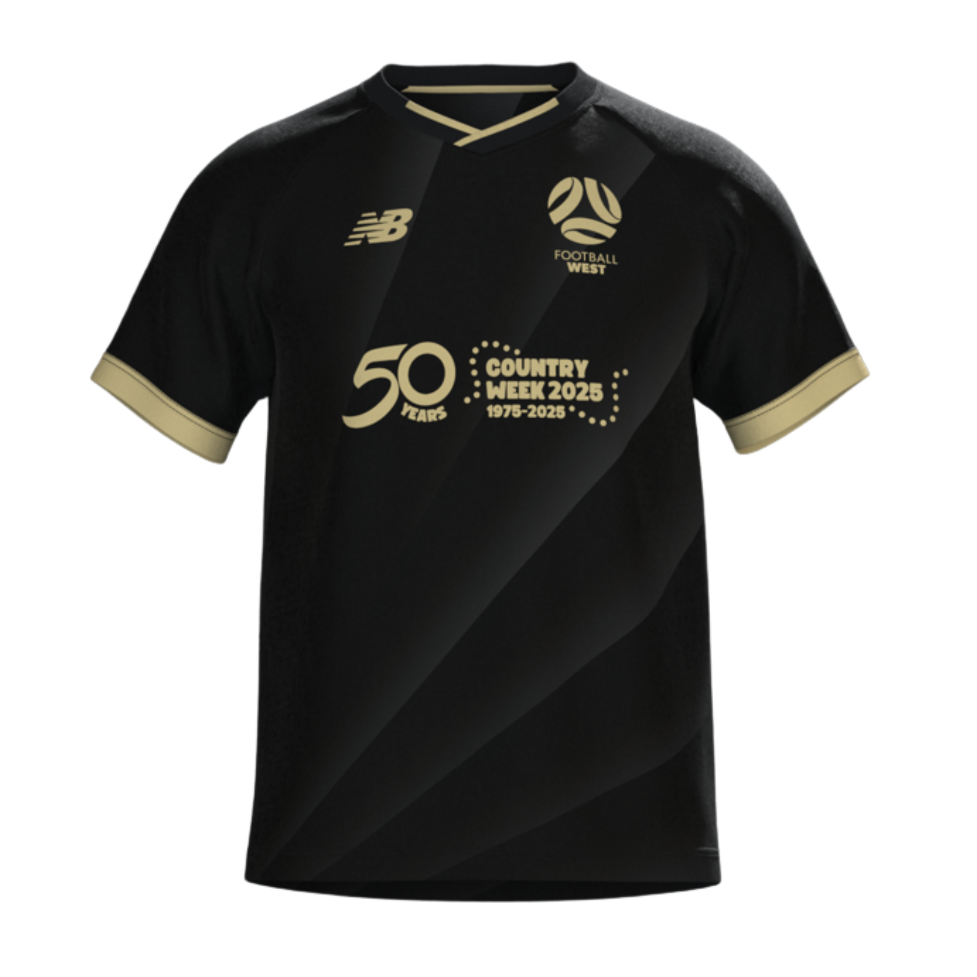Country Week Soccer Jersey - Black/Gold