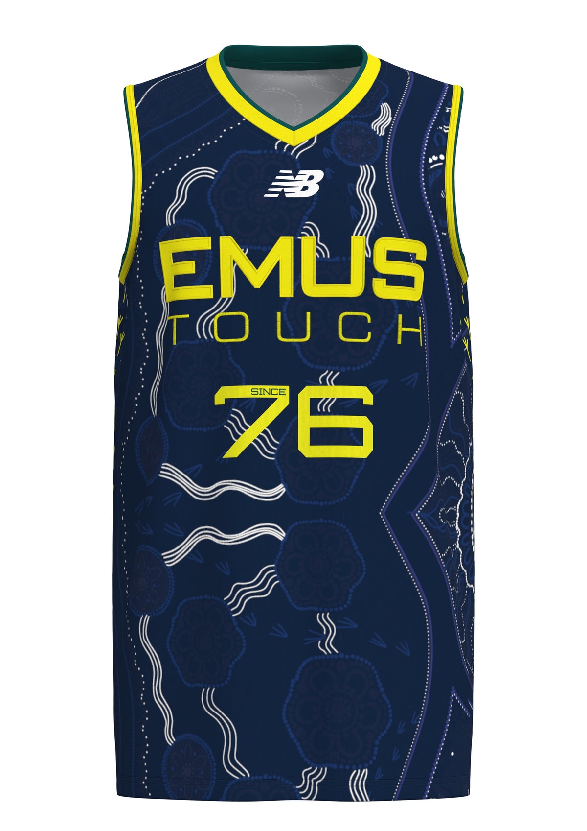 Touch Football Australia | Emus Navy Basketball Singlet - Adult