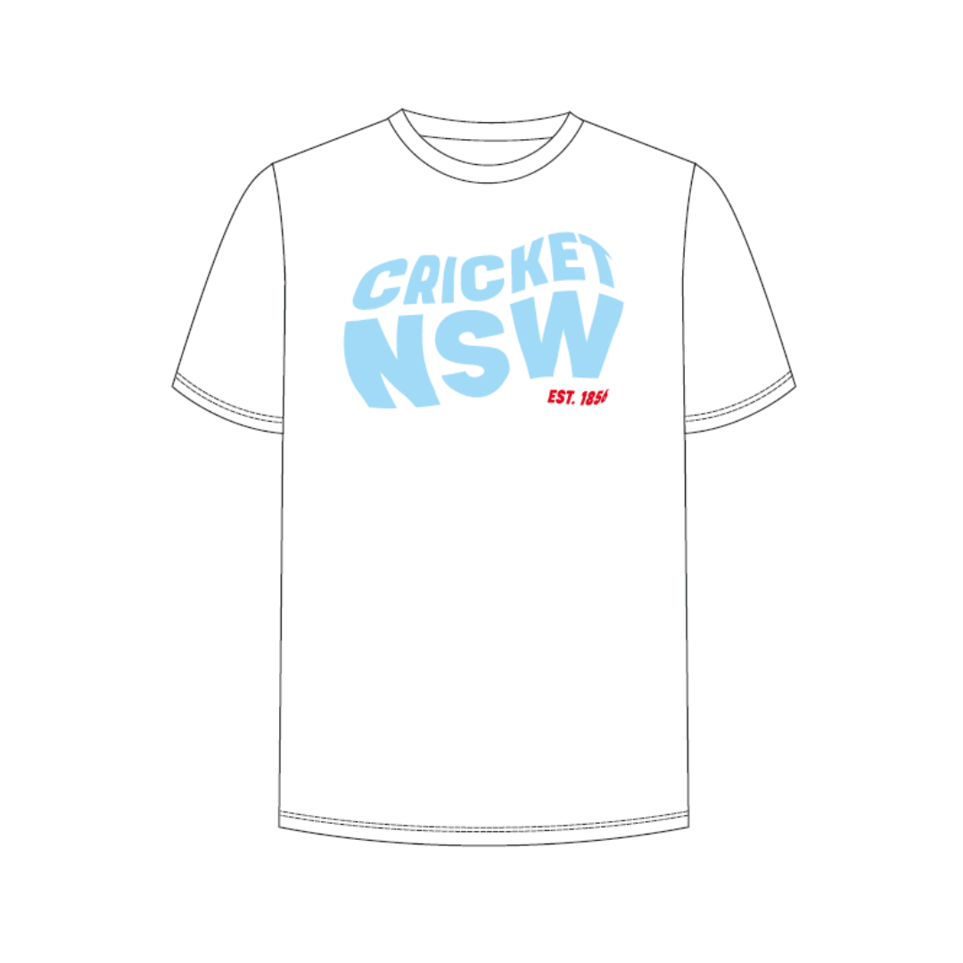 Cricket NSW | PRE-ORDER | White Tee