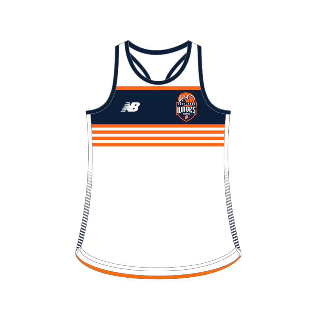 East Coast Waves HC | PRE-ORDER | Ladies Training Singlet - White