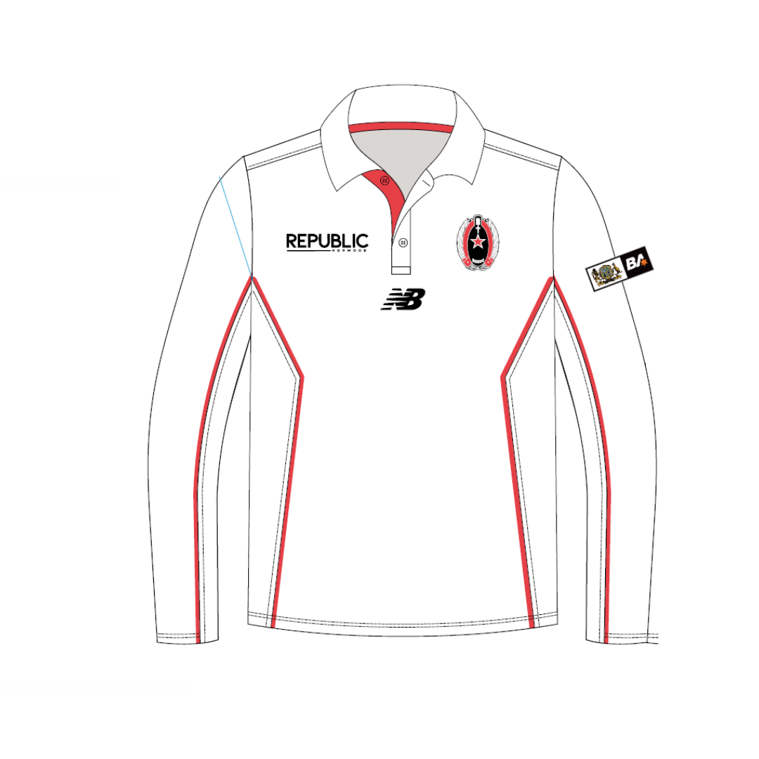 Rostrevor Cricket Club | PRE-ORDER | New Balance Playing Polo - Long Sleeve