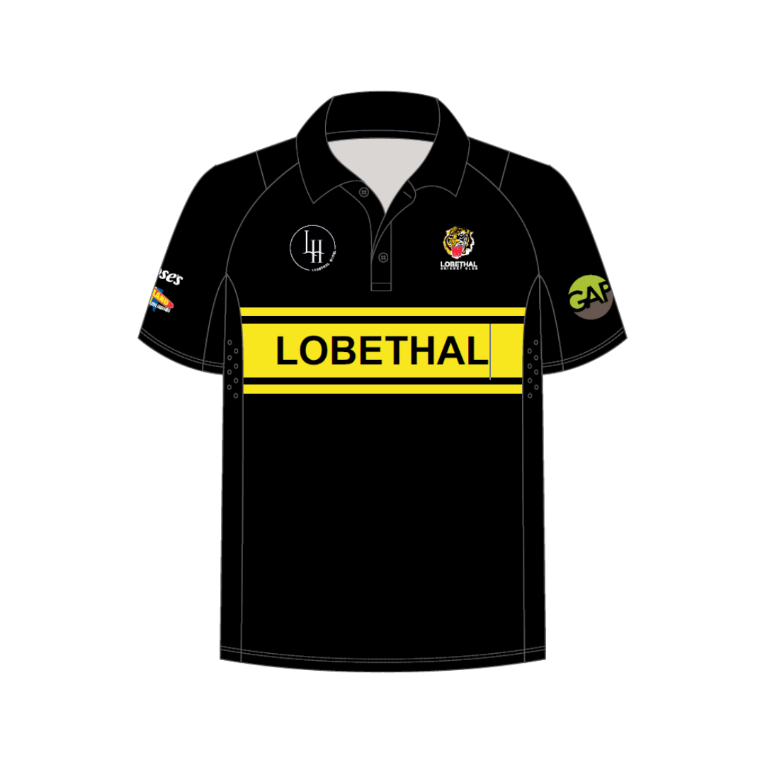 Lobethal CC | PRE-ORDER | Unisex Black Playing Polo Short Sleeve