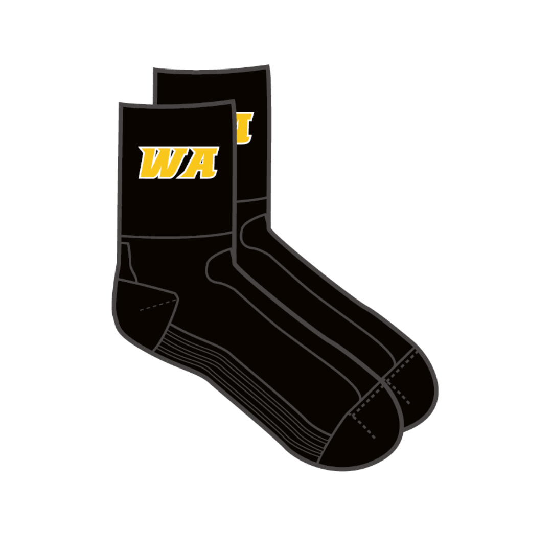 Softball WA - Western Flames Apparel | PRE-ORDER |  Player Socks - Crew WA