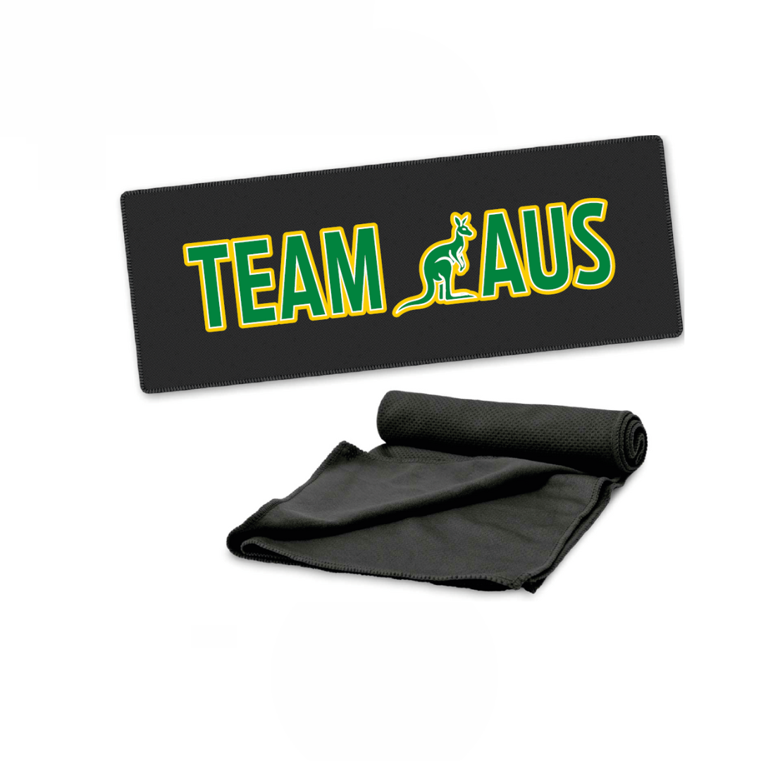 Australian Cheer Union - Merchandise | PRE-ORDER | Active Cooling Towel - Black